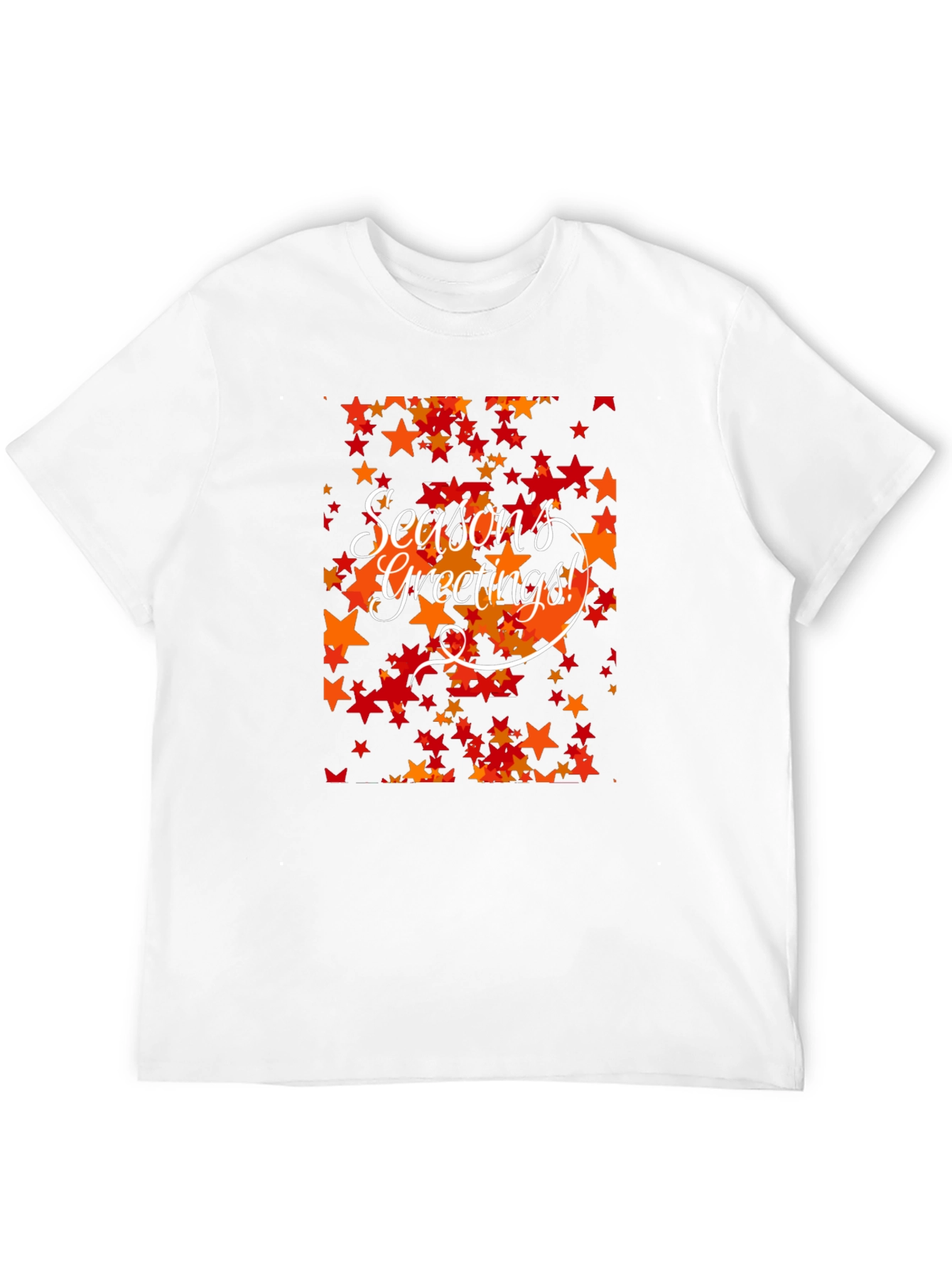 Black Season's Greetings Starry Holiday T-Shirt view 12