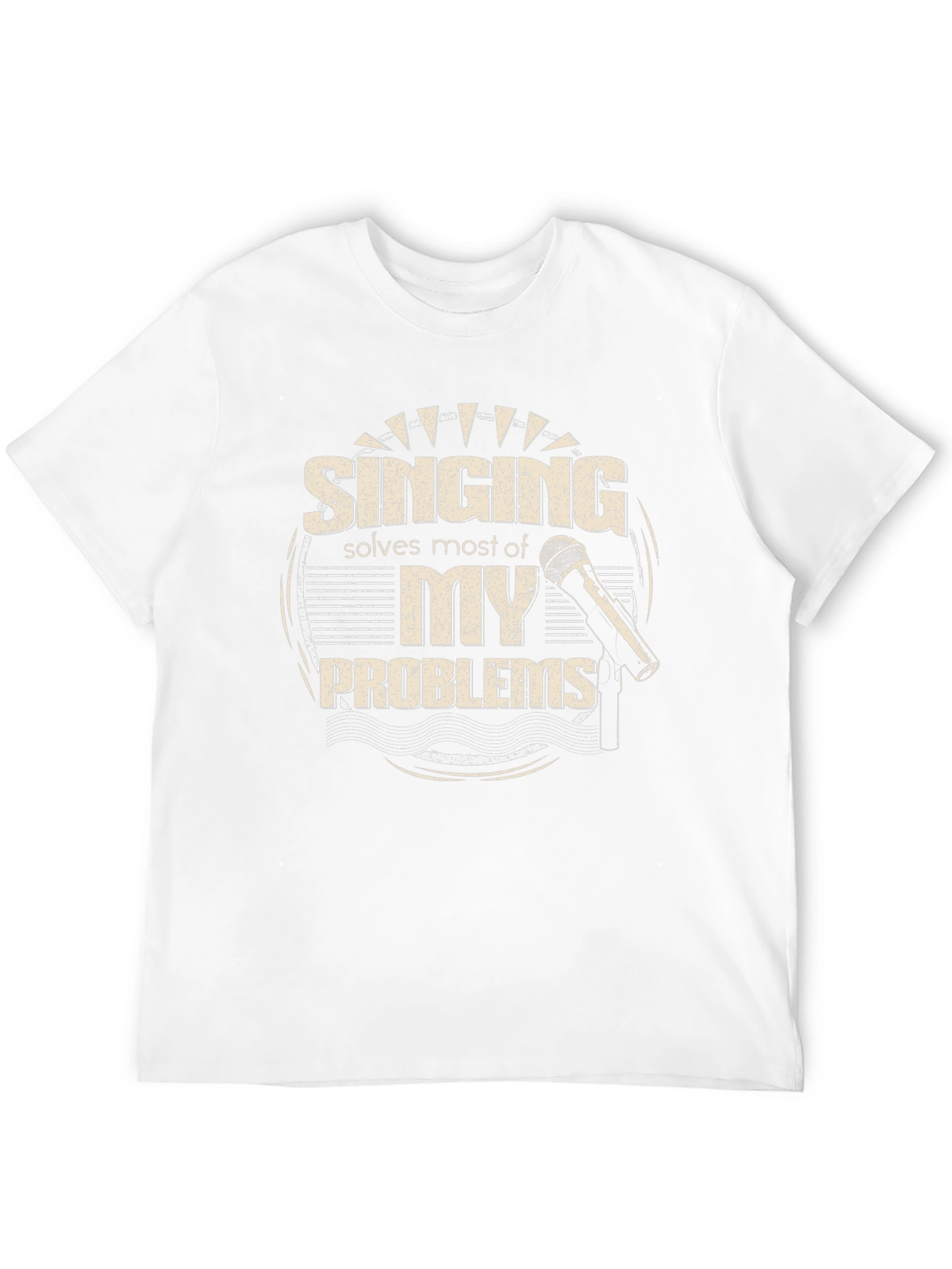 Black Singing Solves Problems T-Shirt view 12