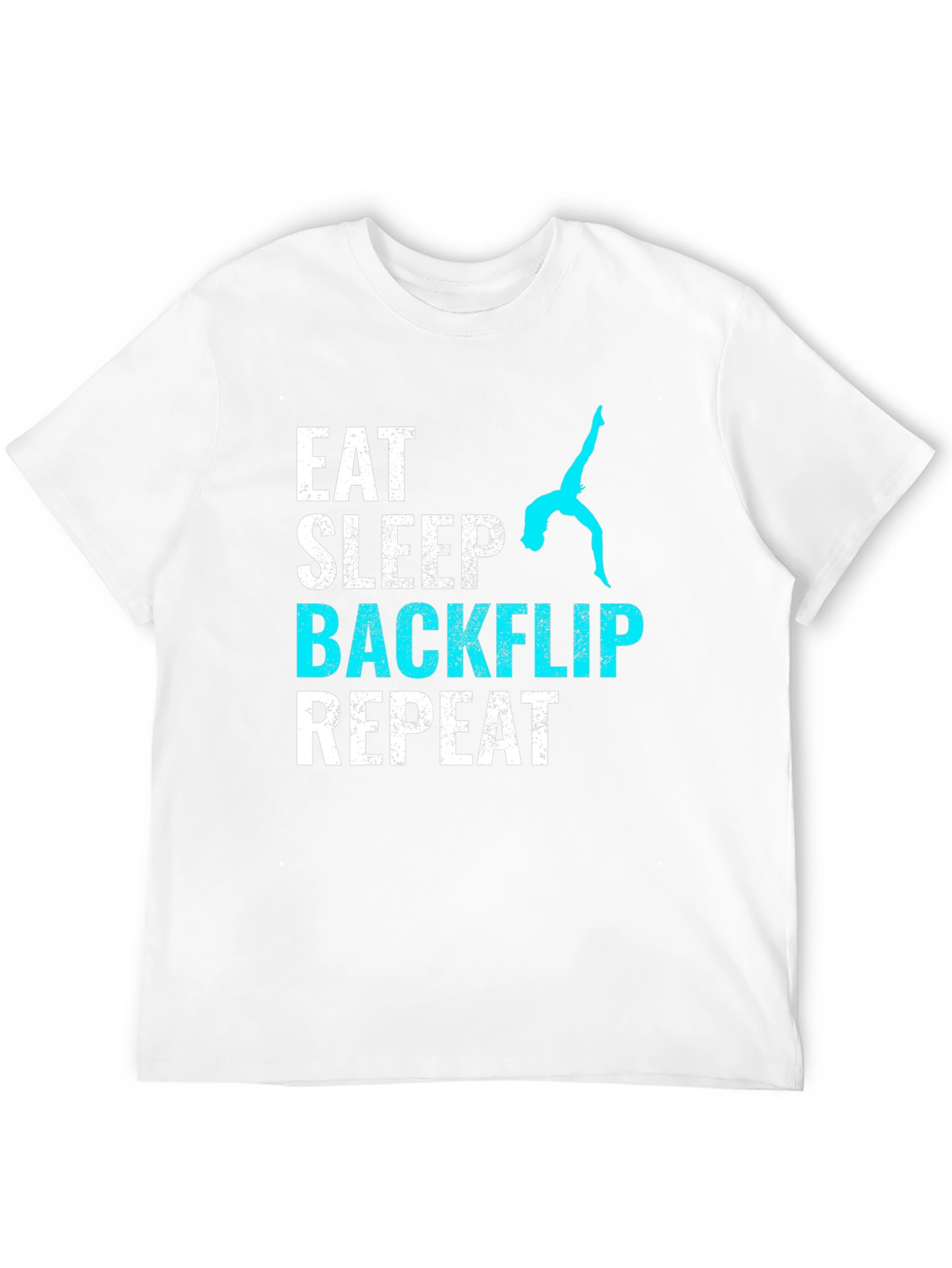 Black Eat Sleep Backflip Repeat T-Shirt - Gymnast Tee view 12