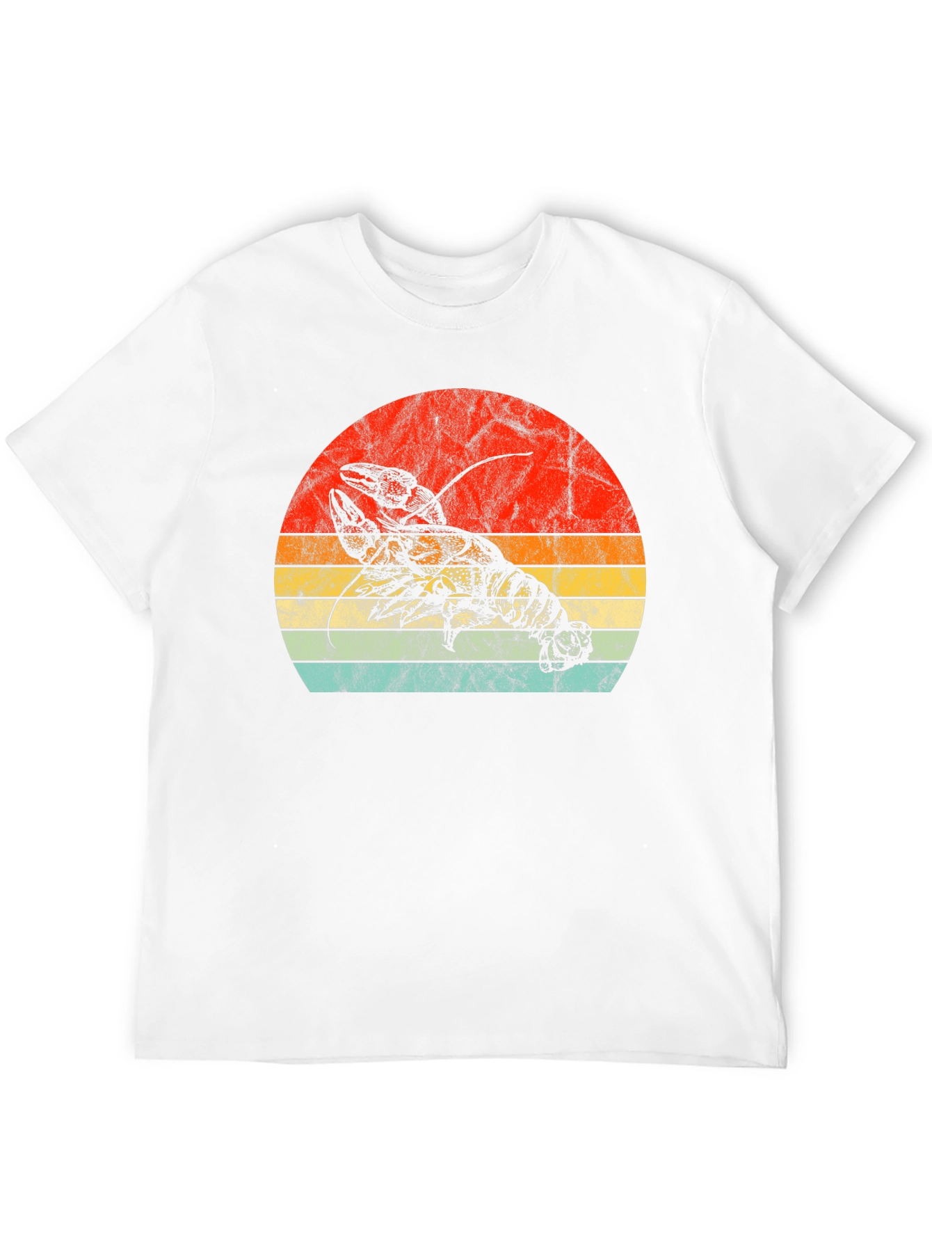 Black Retro Lobster Sunset Graphic Tee - Black view 12