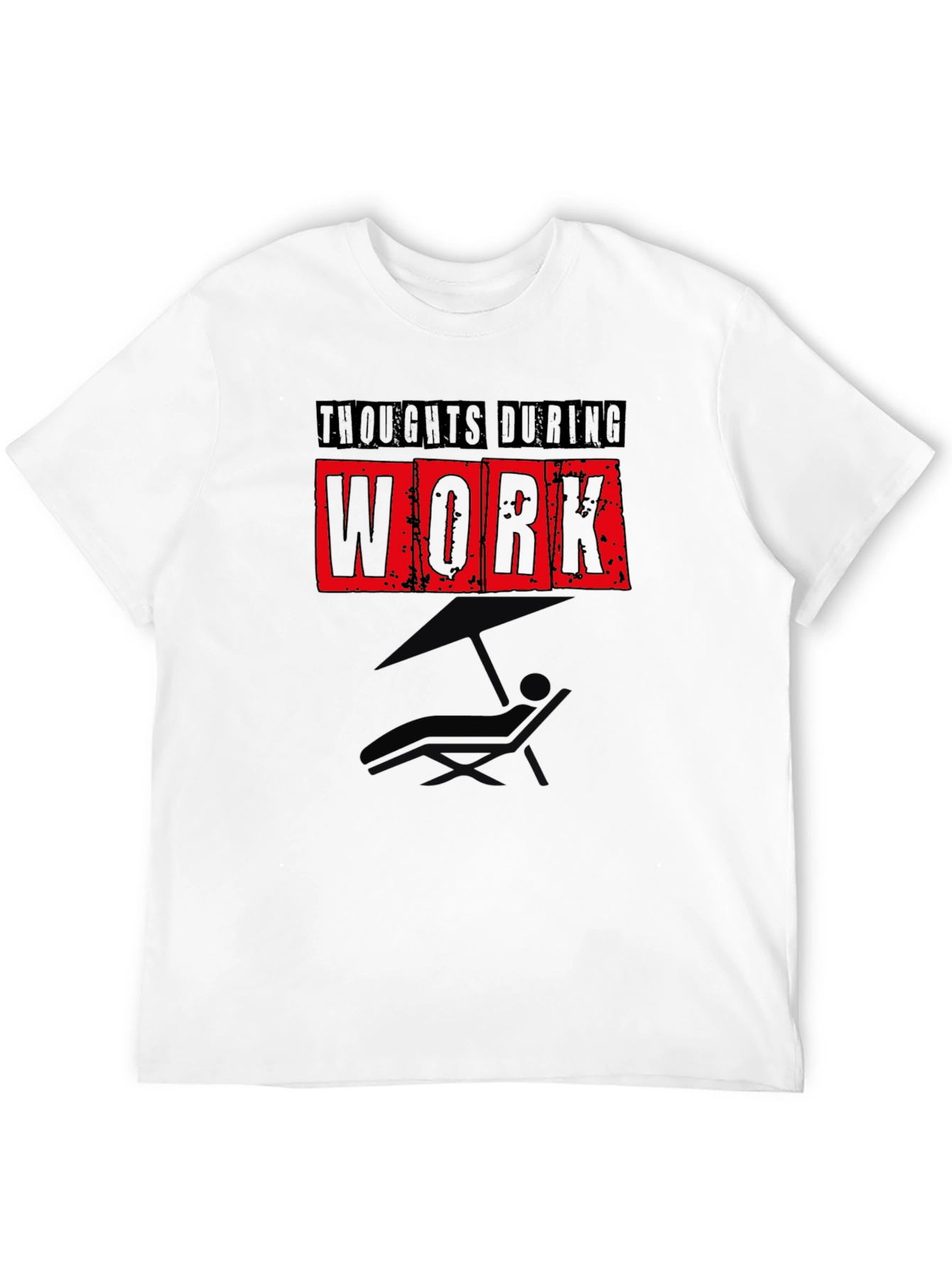 Black Thoughts During Work - Funny Graphic T-Shirt view 12