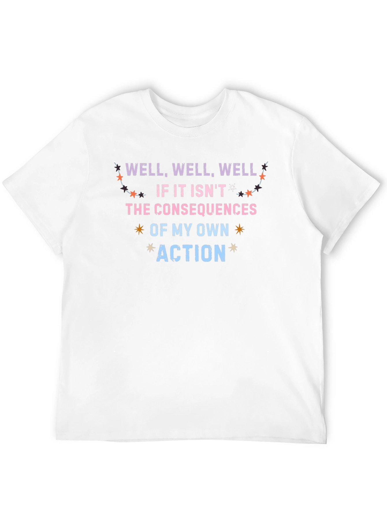 Black Consequences of My Own Action Graphic T-Shirt view 12