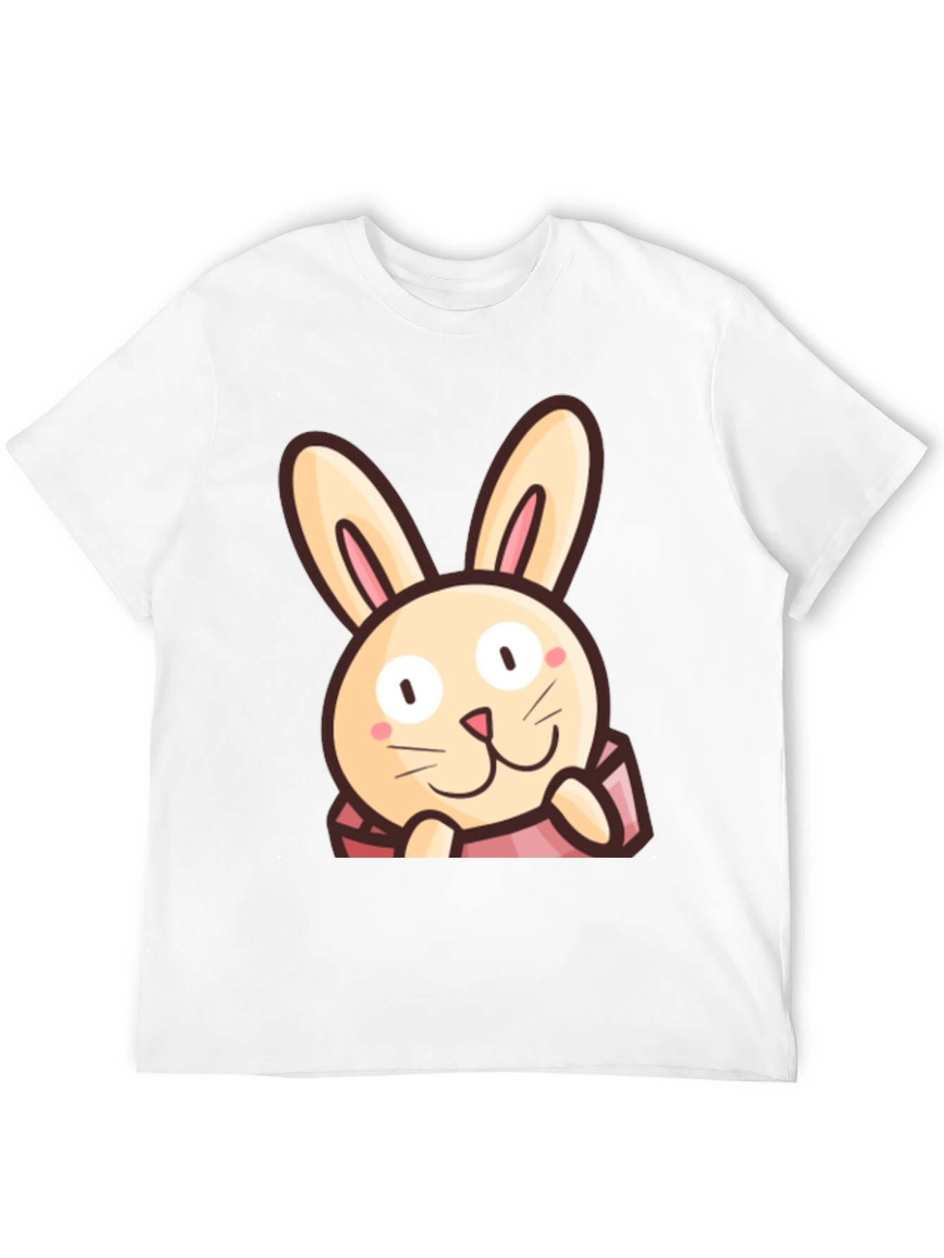 Cute Bunny Graphic Tee - Black Cotton Comfort - 12