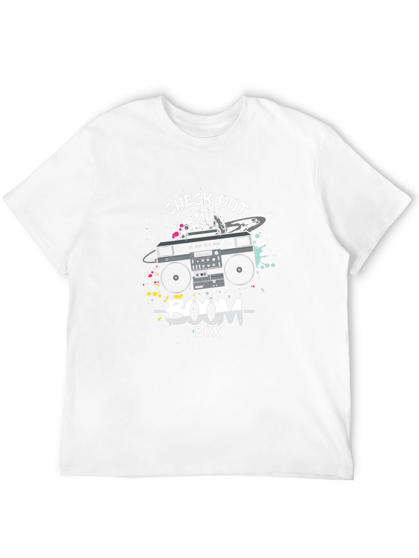 Black Retro Boombox Graphic Tee view 12