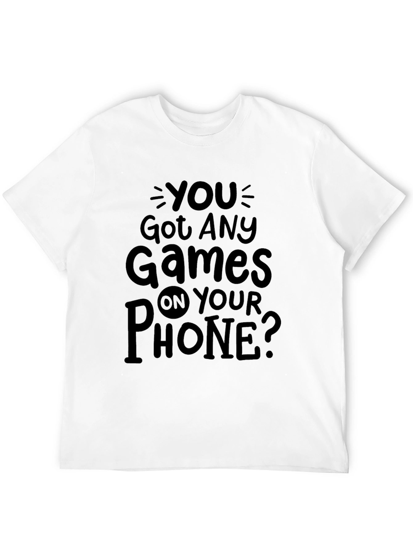 Black Funny "Got Games" Black T-Shirt view 12
