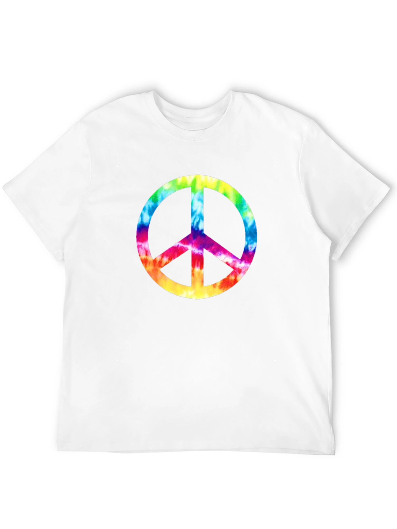 Black Tie-Dye Peace Sign Graphic Tee - Black Cotton Comfort view 12