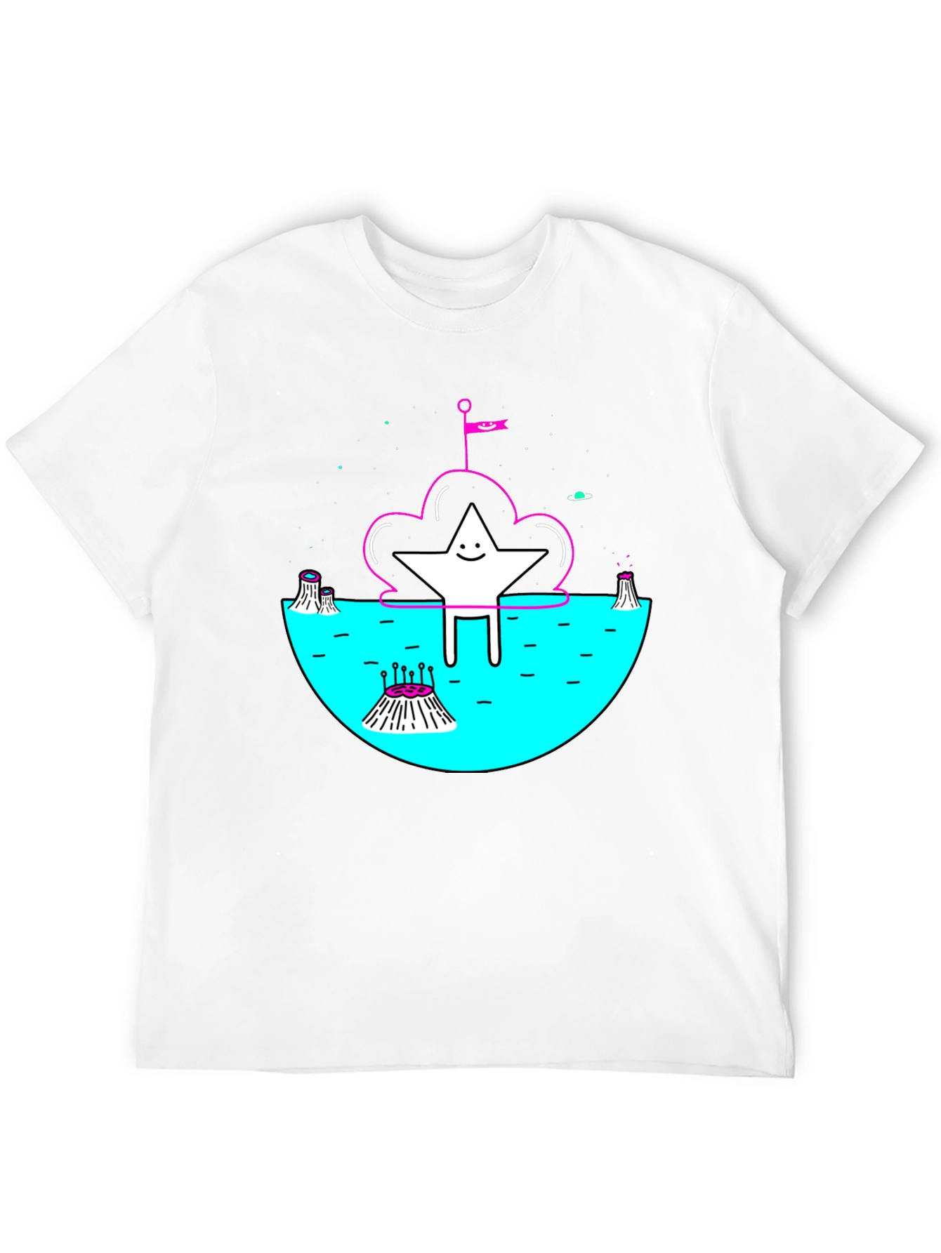 Black Cosmic Star Graphic Tee - Unique Design view 12