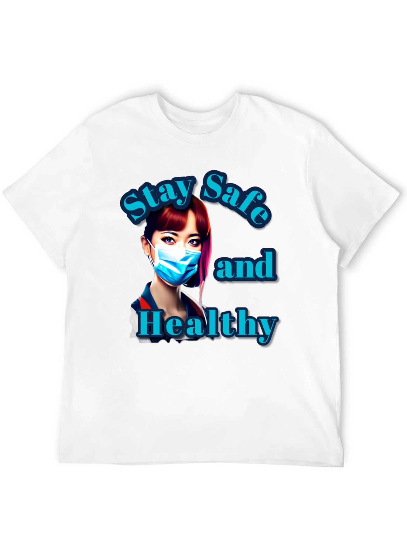 Black Stay Safe and Healthy Graphic Tee view 12