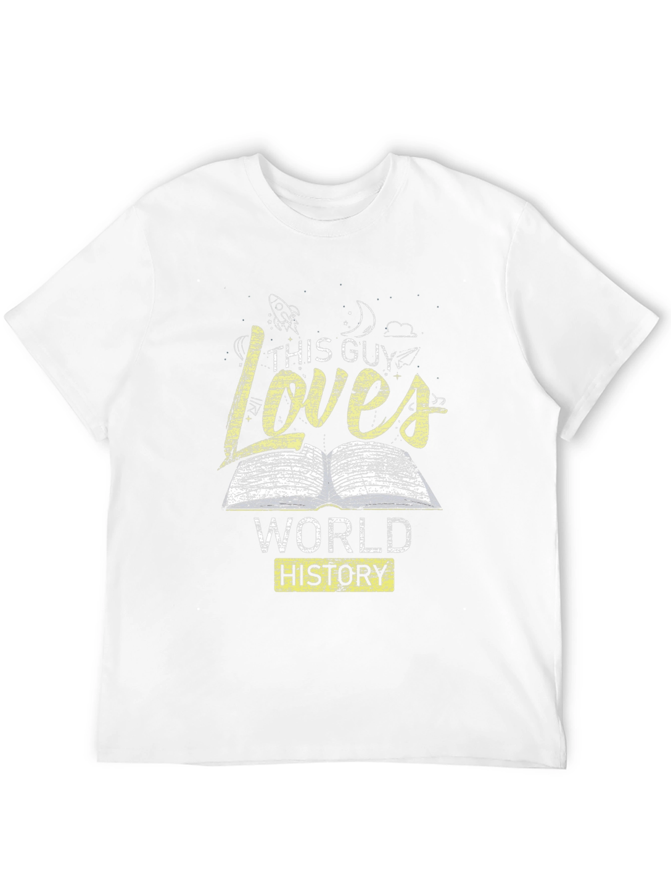 Black This Guy Loves World History Graphic T-Shirt view 12