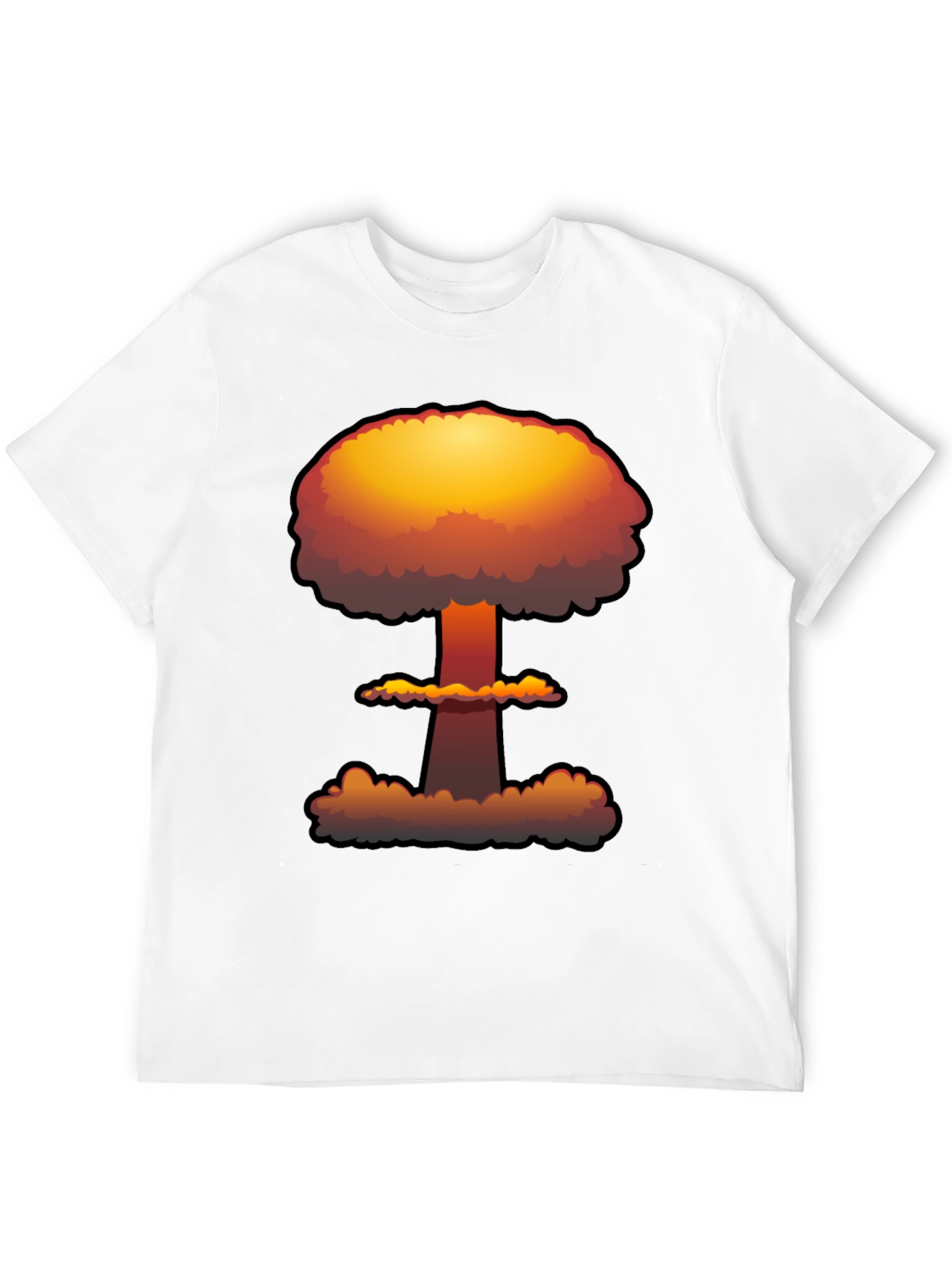 Black Nuclear Explosion Graphic Tee - Soft Cotton view 12