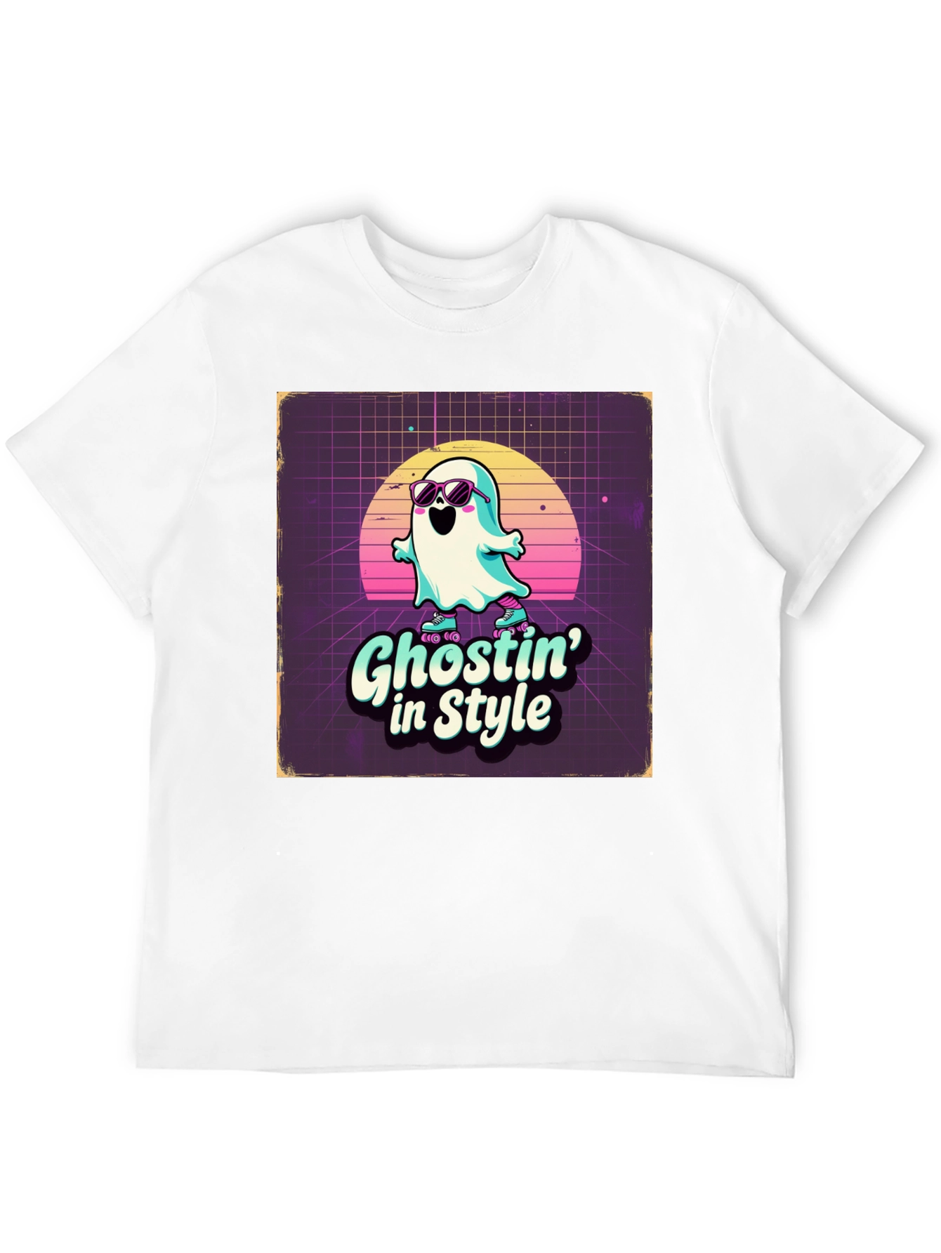 Black Ghostin' in Style Retro T-Shirt view 12