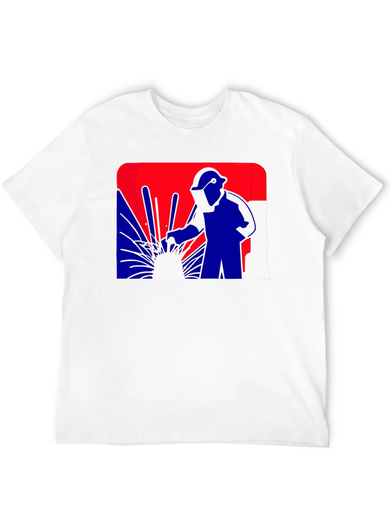 Black Welder Graphic T-Shirt - Patriotic Design view 12