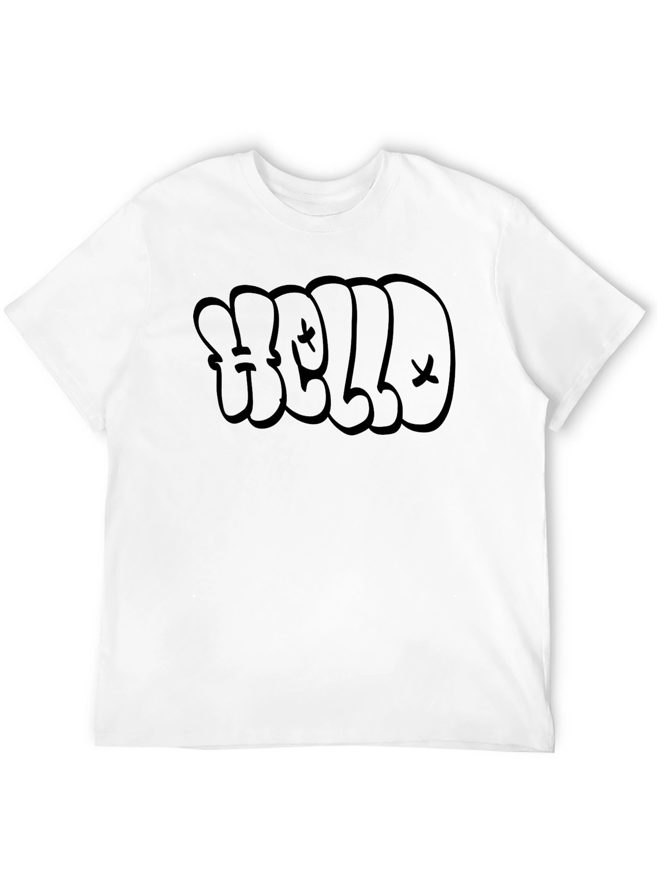 Black Bold Hello Graphic Tee - Soft Cotton Comfort view 12