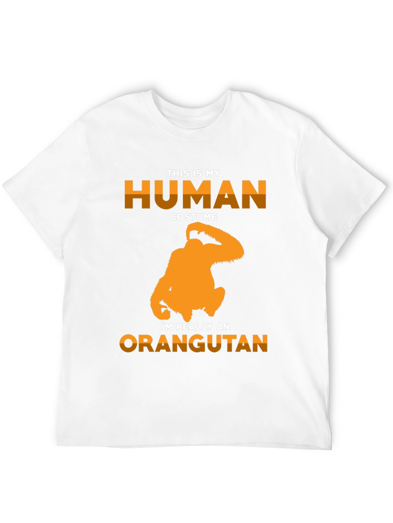 Black Human Costume Orangutan Graphic T-Shirt view 12