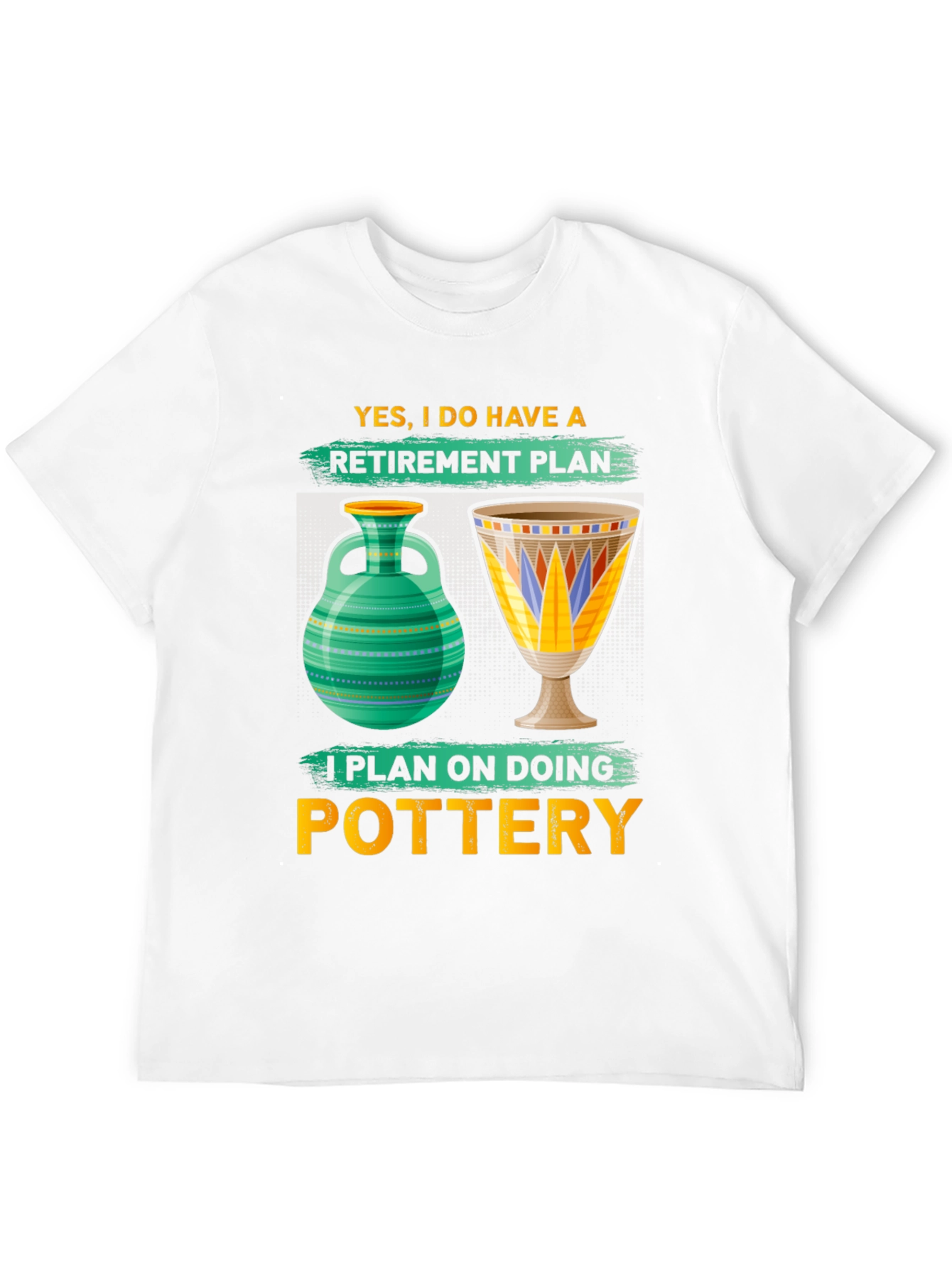 Black Pottery Retirement Plan T-Shirt view 12