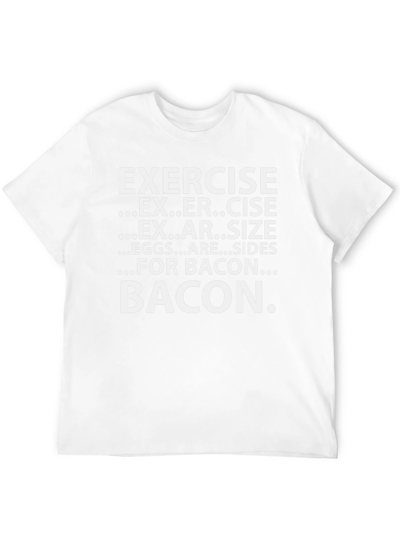 Black Exercise for Bacon T-Shirt - Funny Foodie Tee view 12