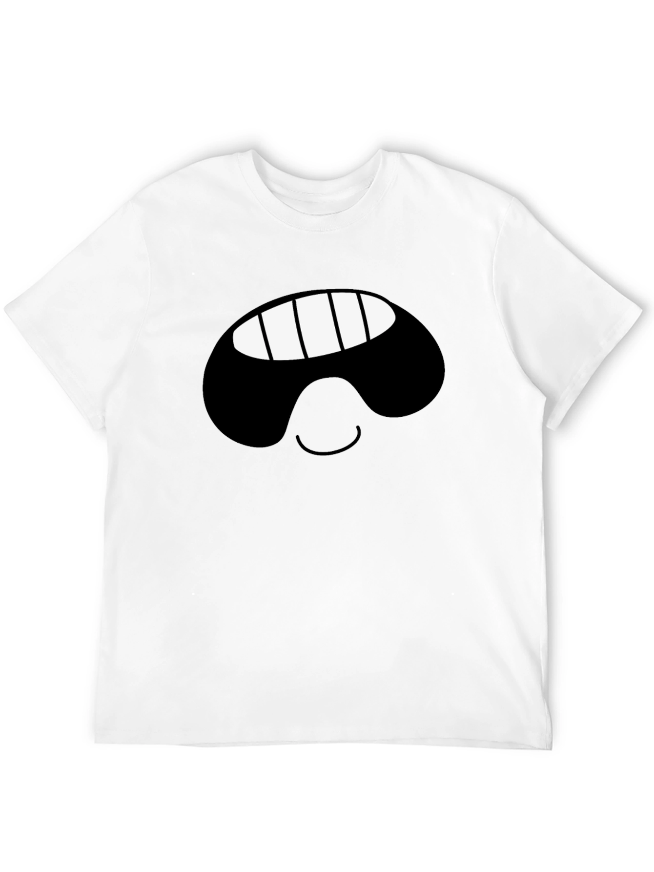 Black Smiling Face Black T-Shirt view 12