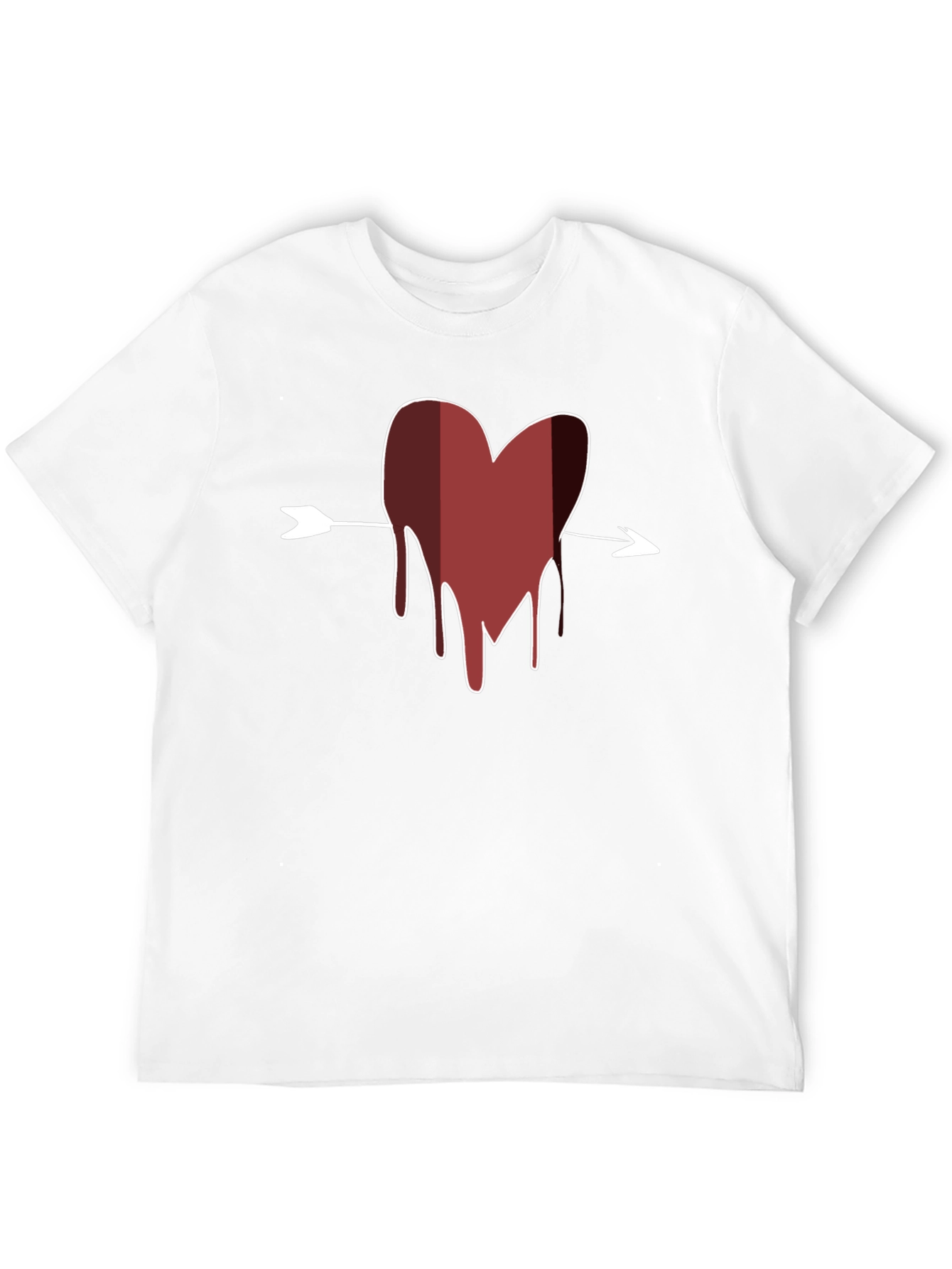 Black Bleeding Heart Arrow T-Shirt - Men's Black Tee view 12