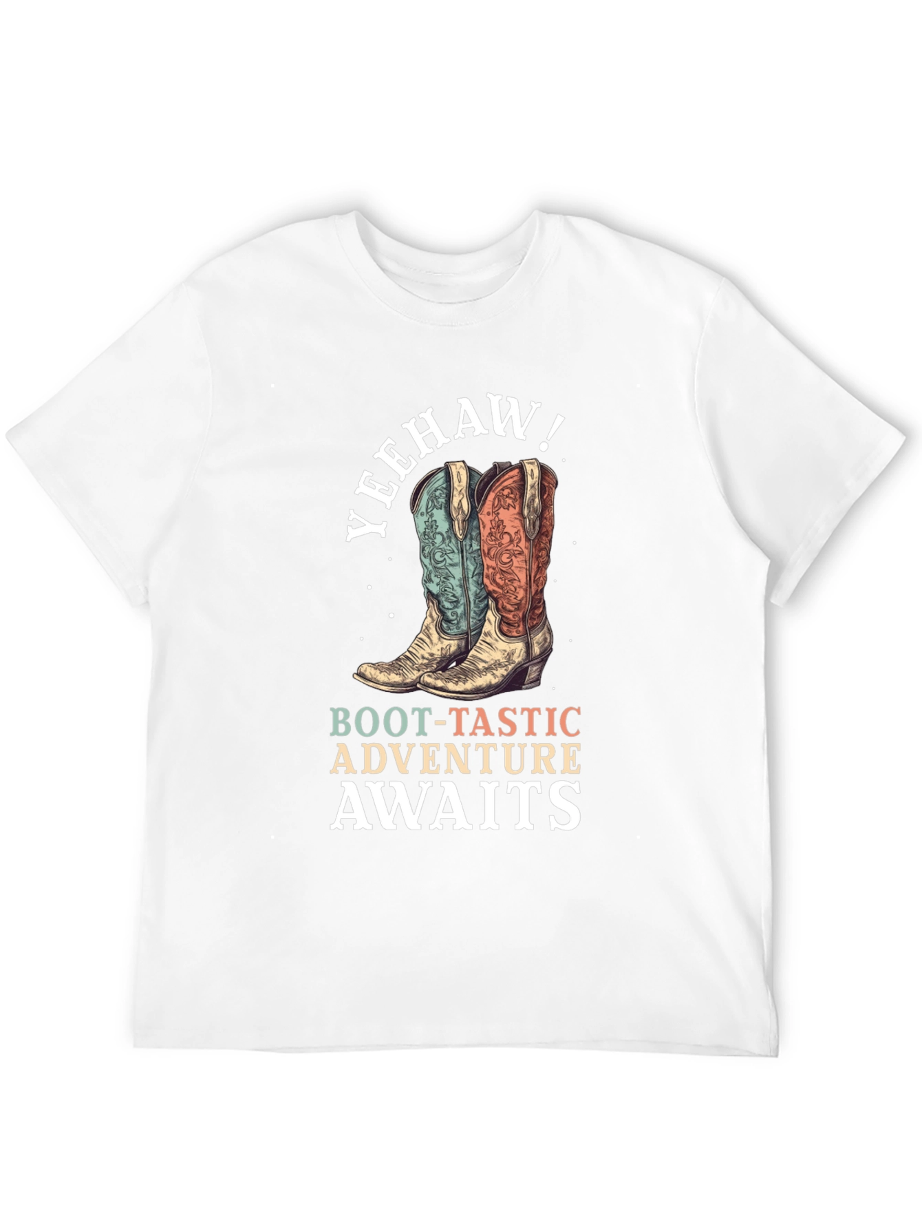 Yeehaw Cowboy Boots Graphic T-Shirt - 12
