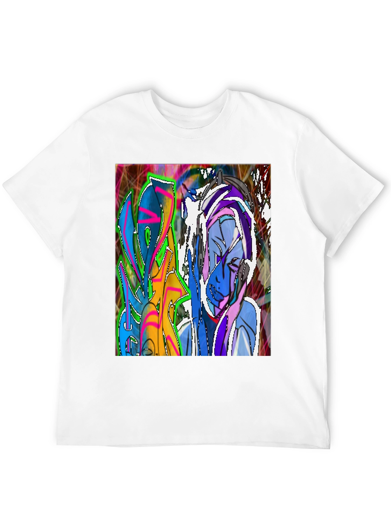 Black Abstract Graffiti Art T-Shirt - Street Style Tee view 12