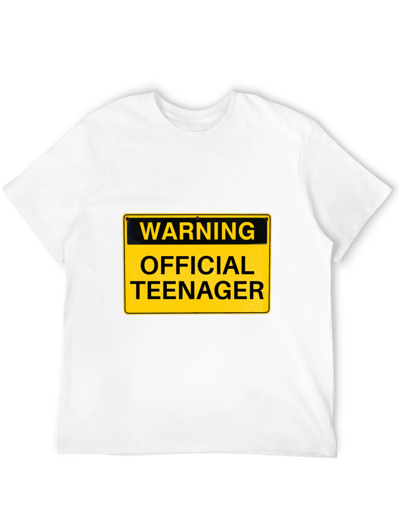 Black Warning Official Teenager T-Shirt - Funny Birthday Tee view 12
