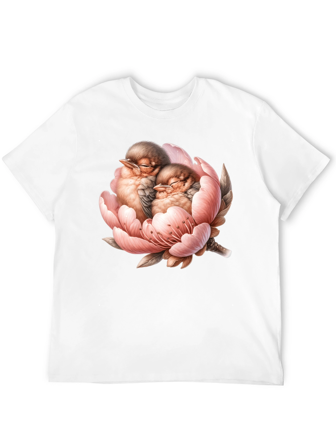 Black Birds in Bloom Black Graphic Tee view 12