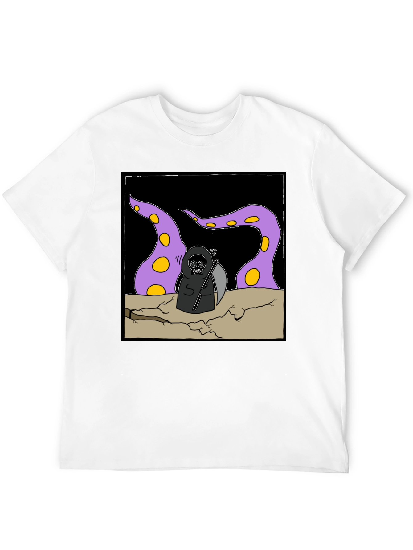 Black Grim Reaper Tentacle T-Shirt view 12