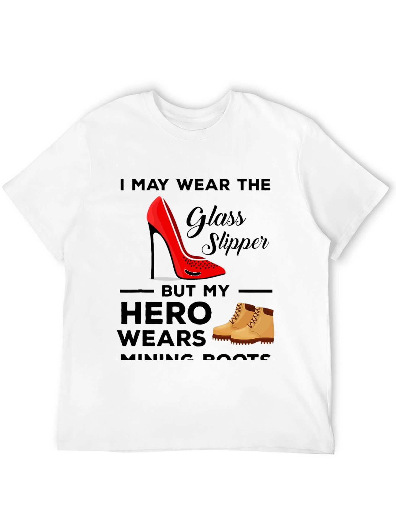 Black Glass Slipper & Mining Boots Tee view 12