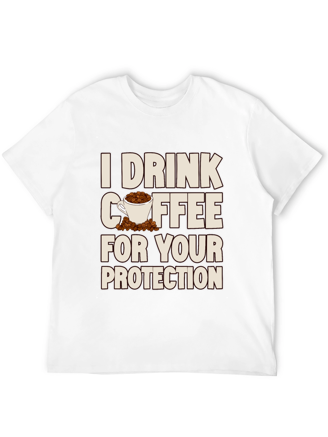 Black Coffee Protection T-Shirt - Sarcastic Graphic Tee view 12