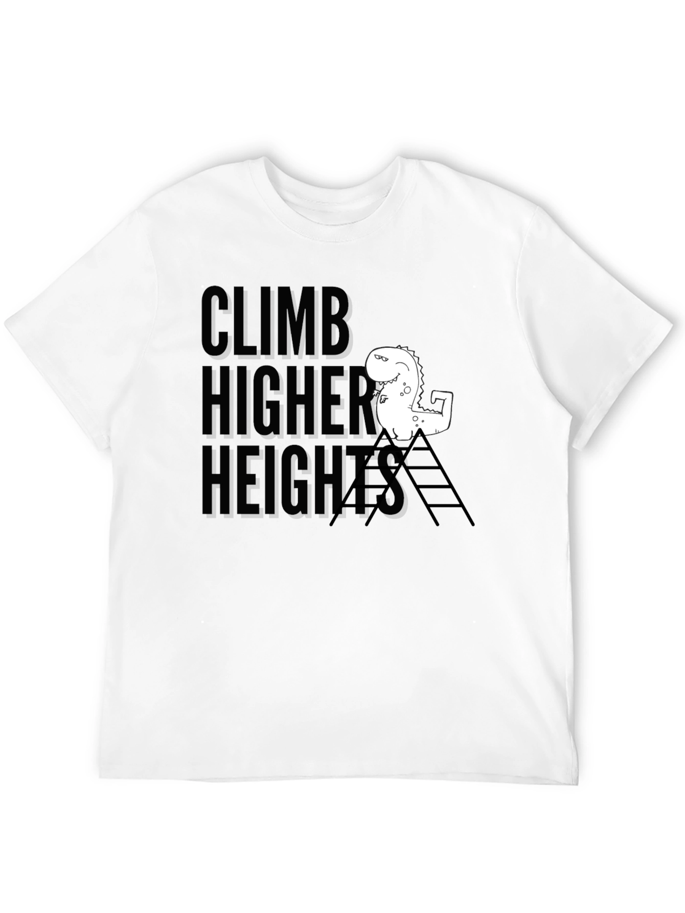 Black Climb Higher Heights Dino Graphic Tee view 12