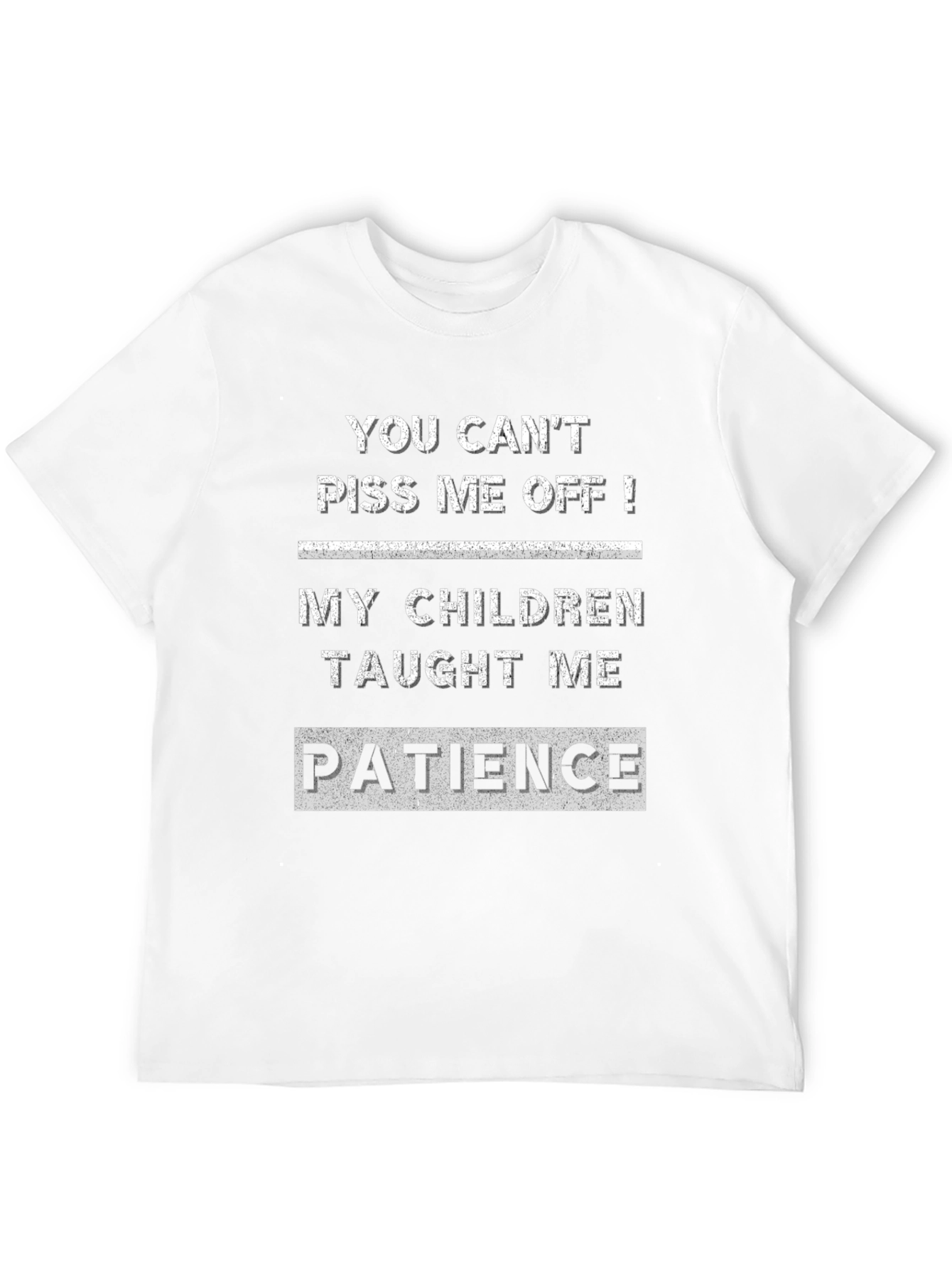 Black Funny Patience Quote Black T-Shirt view 12