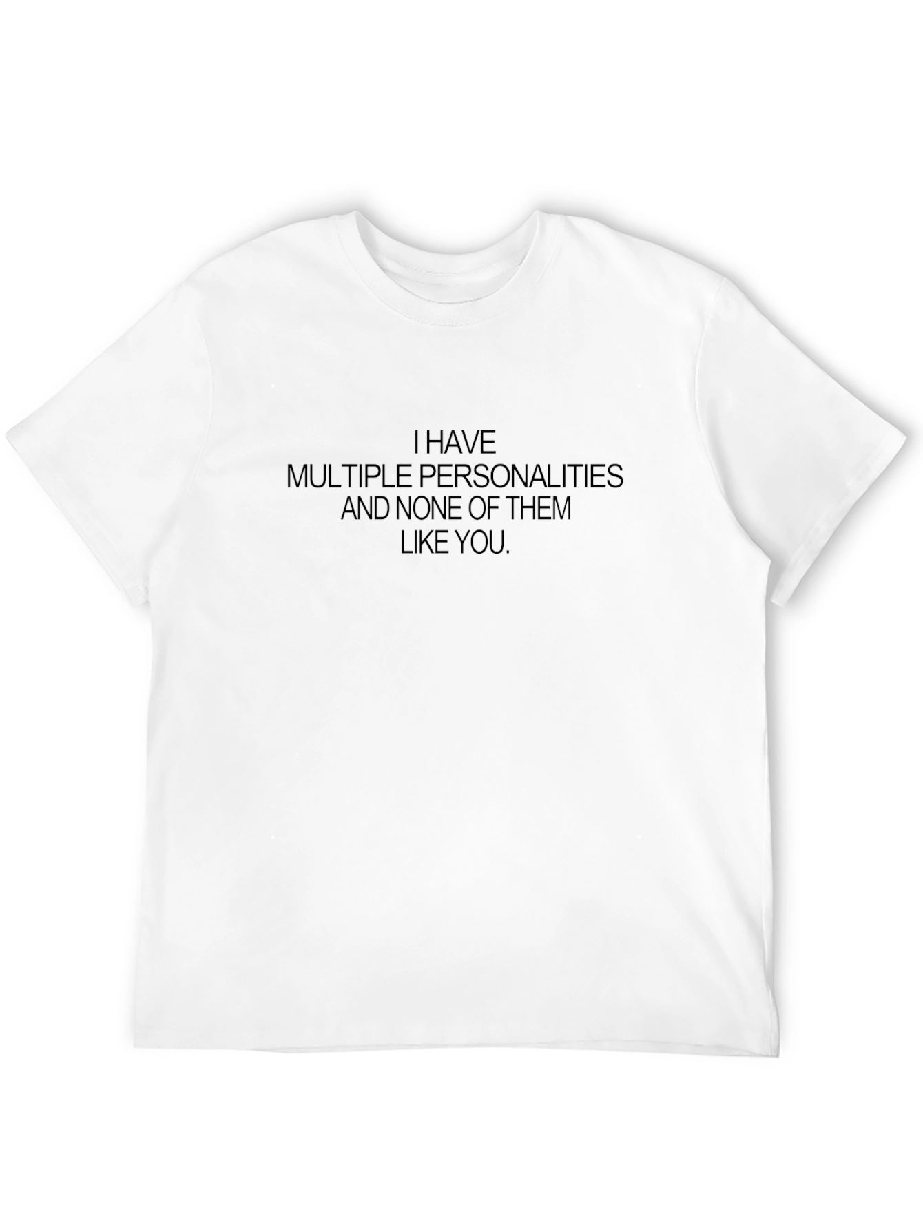 Black Multiple Personalities Black Graphic Tee view 12