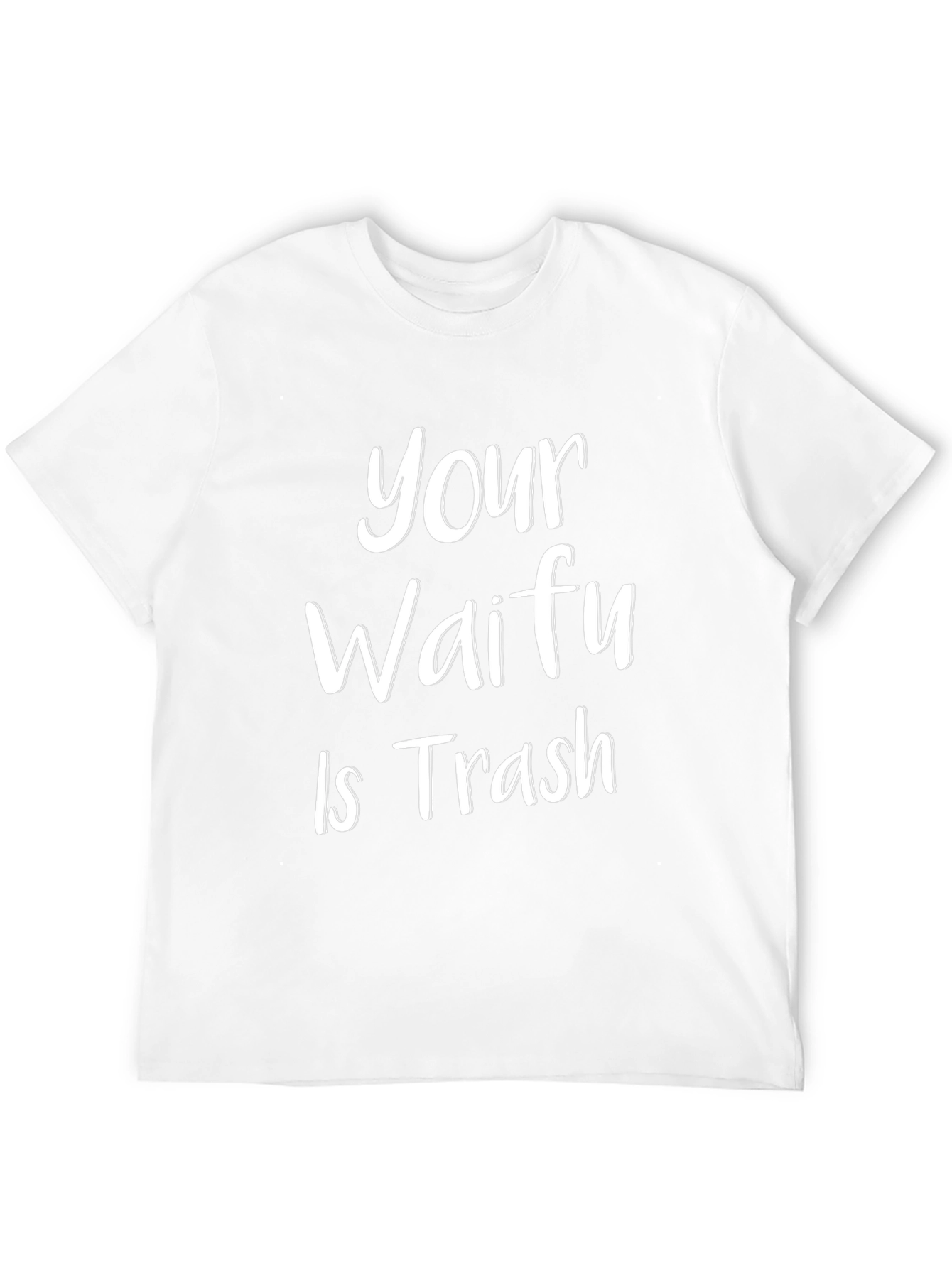 Black Your Waifu is Trash Funny Graphic T-Shirt view 12