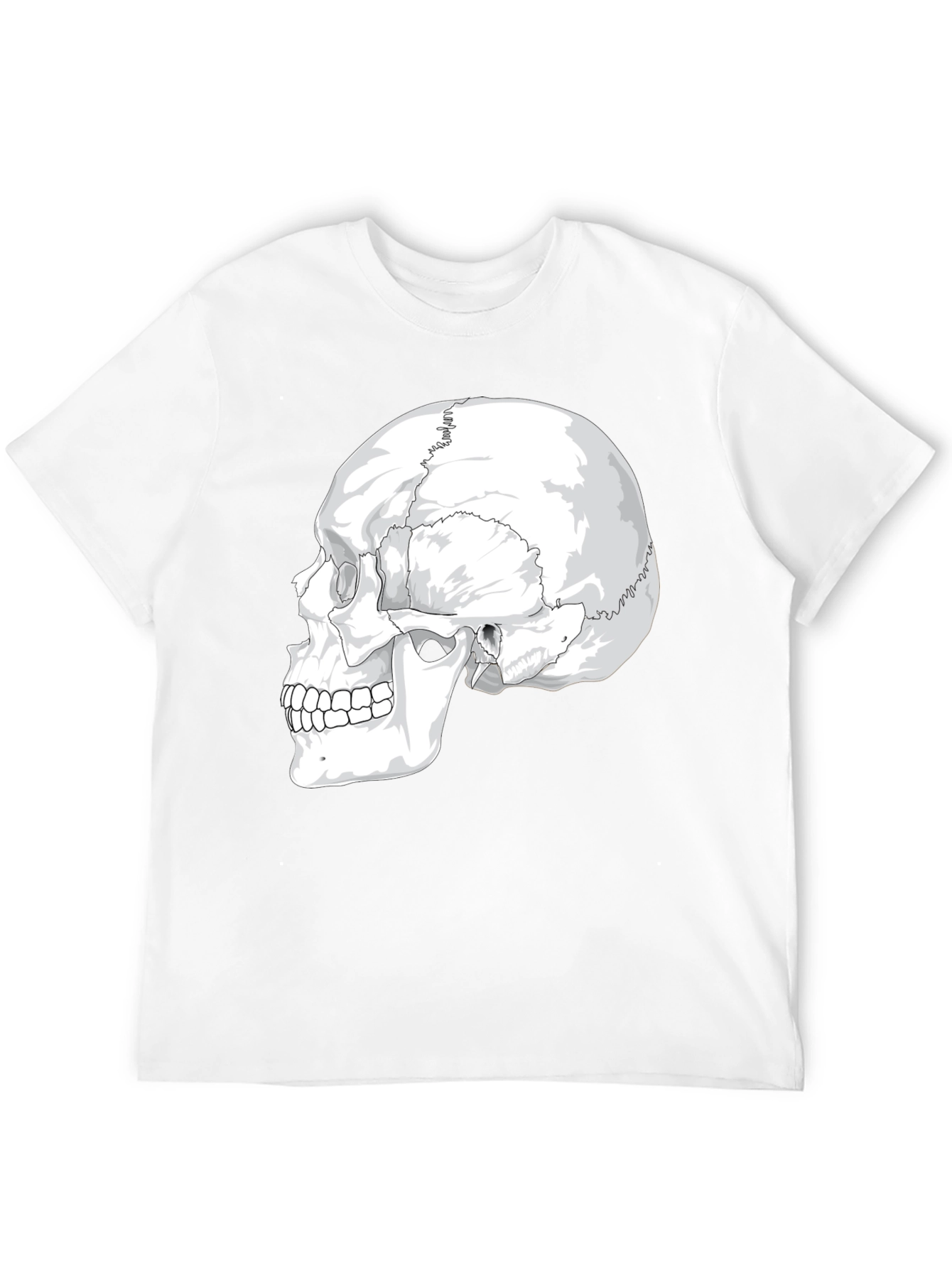 Black Skull Graphic Black T-Shirt - Men's Casual Tee view 12