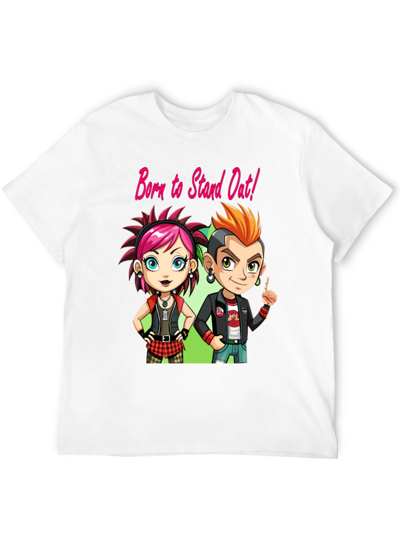 Black Born to Stand Out! Punk Rock T-Shirt view 12