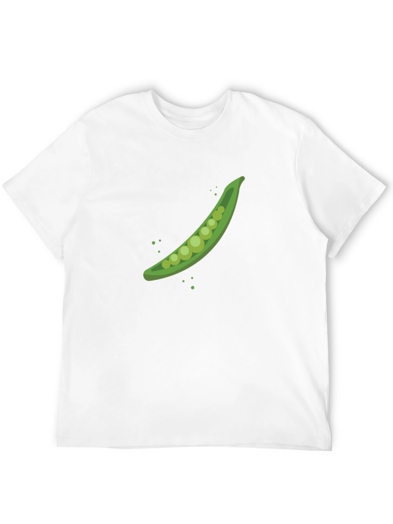 Black Pea Pod Graphic T-Shirt - Black Cotton Tee view 12