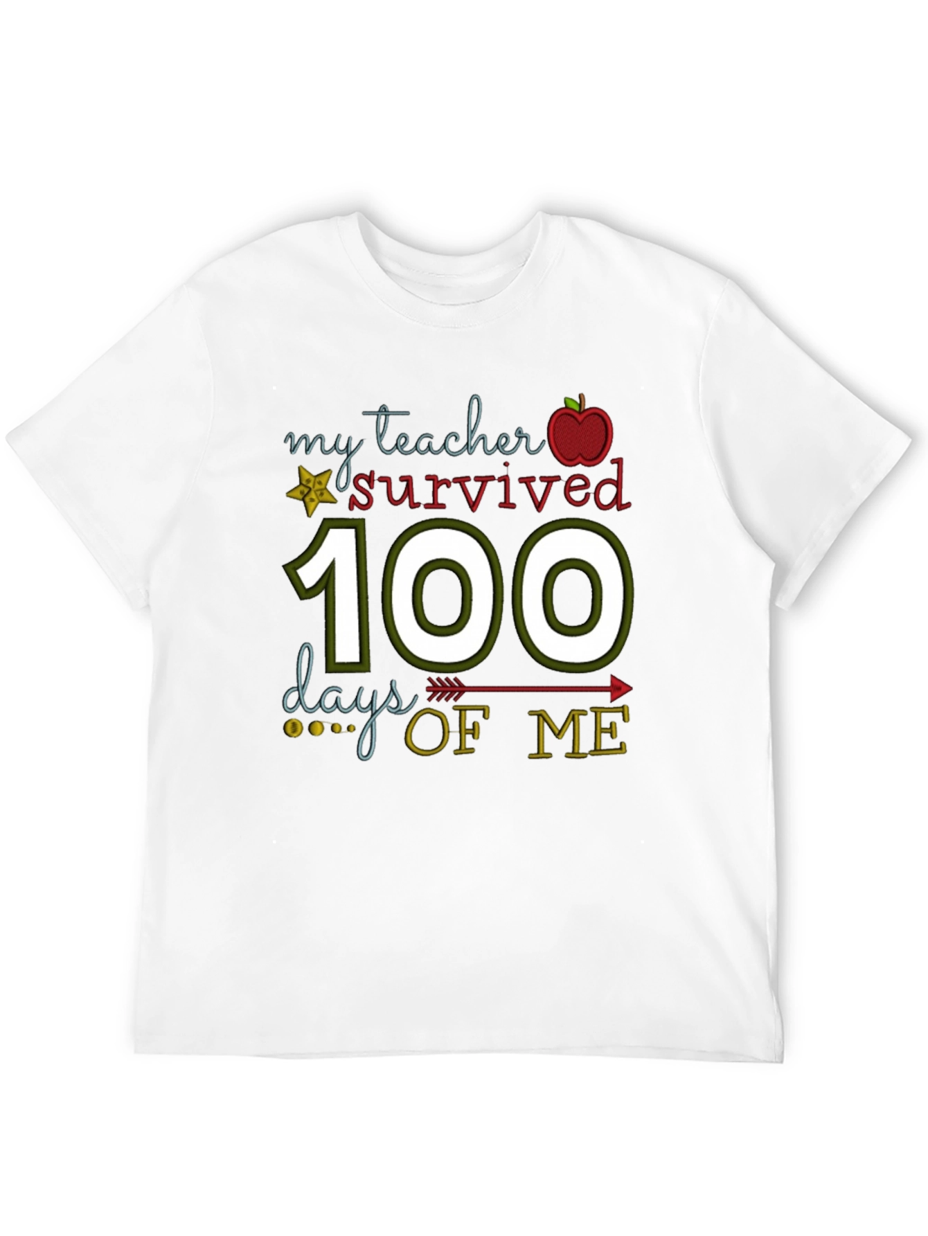 Black My Teacher Survived 100 Days of Me T-Shirt view 12