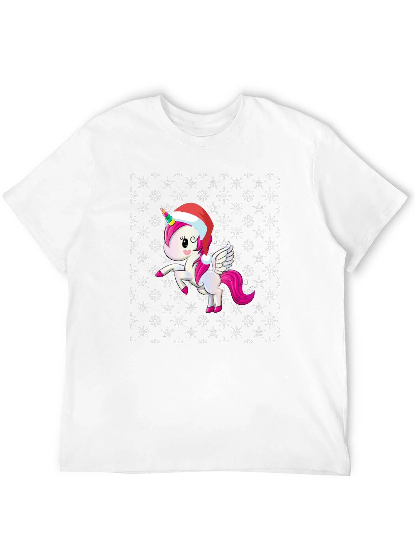 Black Festive Unicorn Christmas T-Shirt view 12