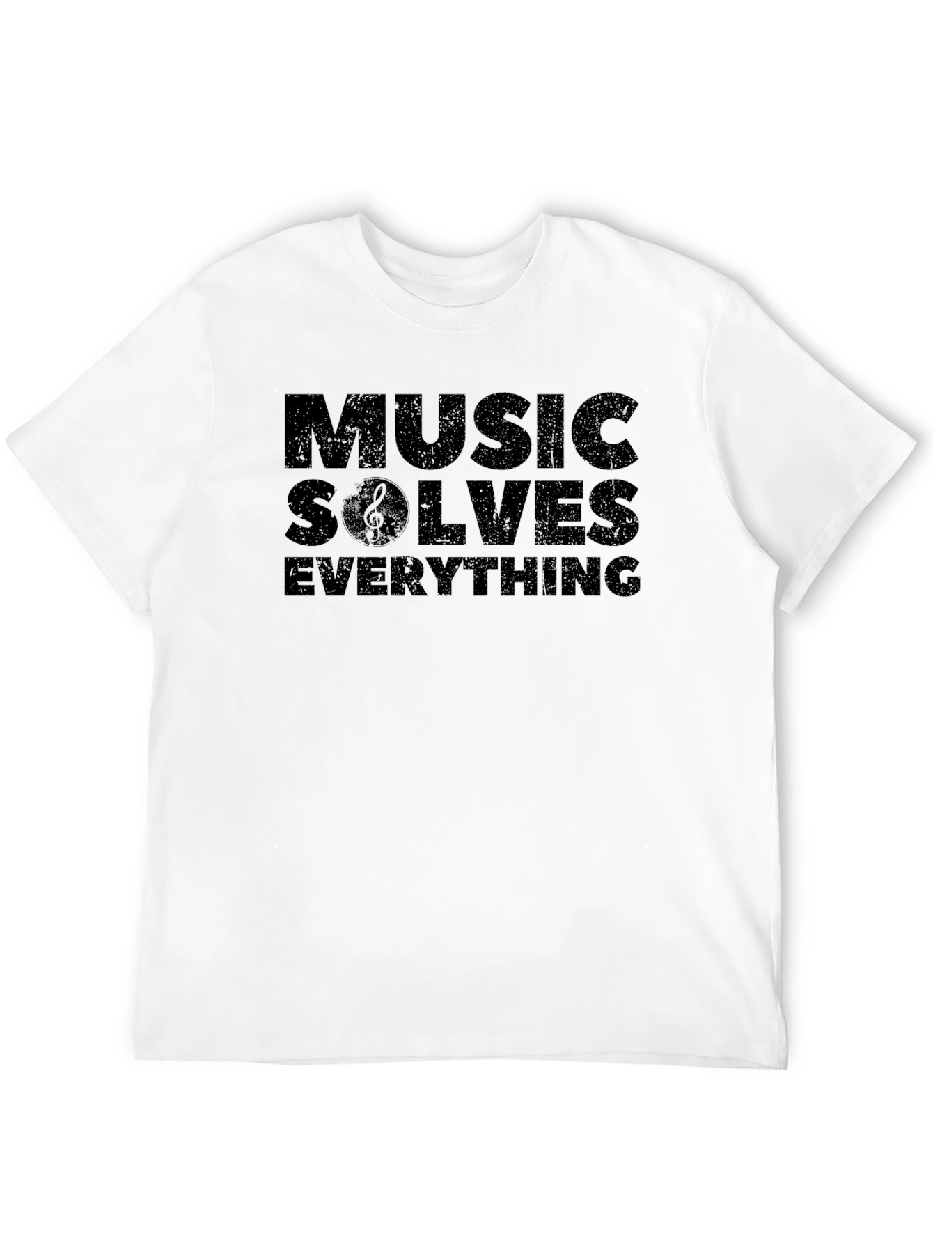 Black Music Solves Everything Black Graphic T-Shirt view 12
