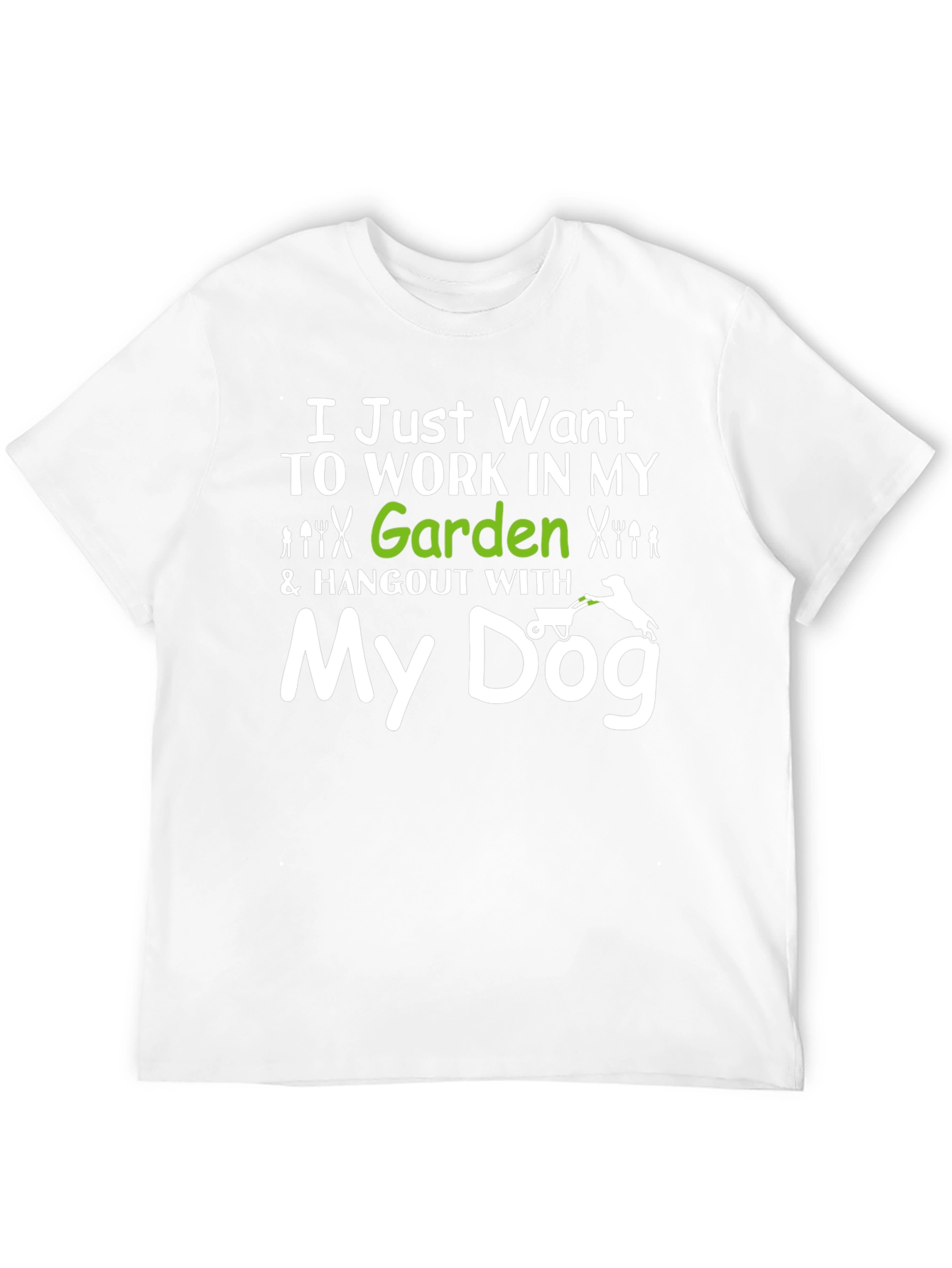 Black Gardening & Dog Lover T-Shirt - "My Dog" Design view 12