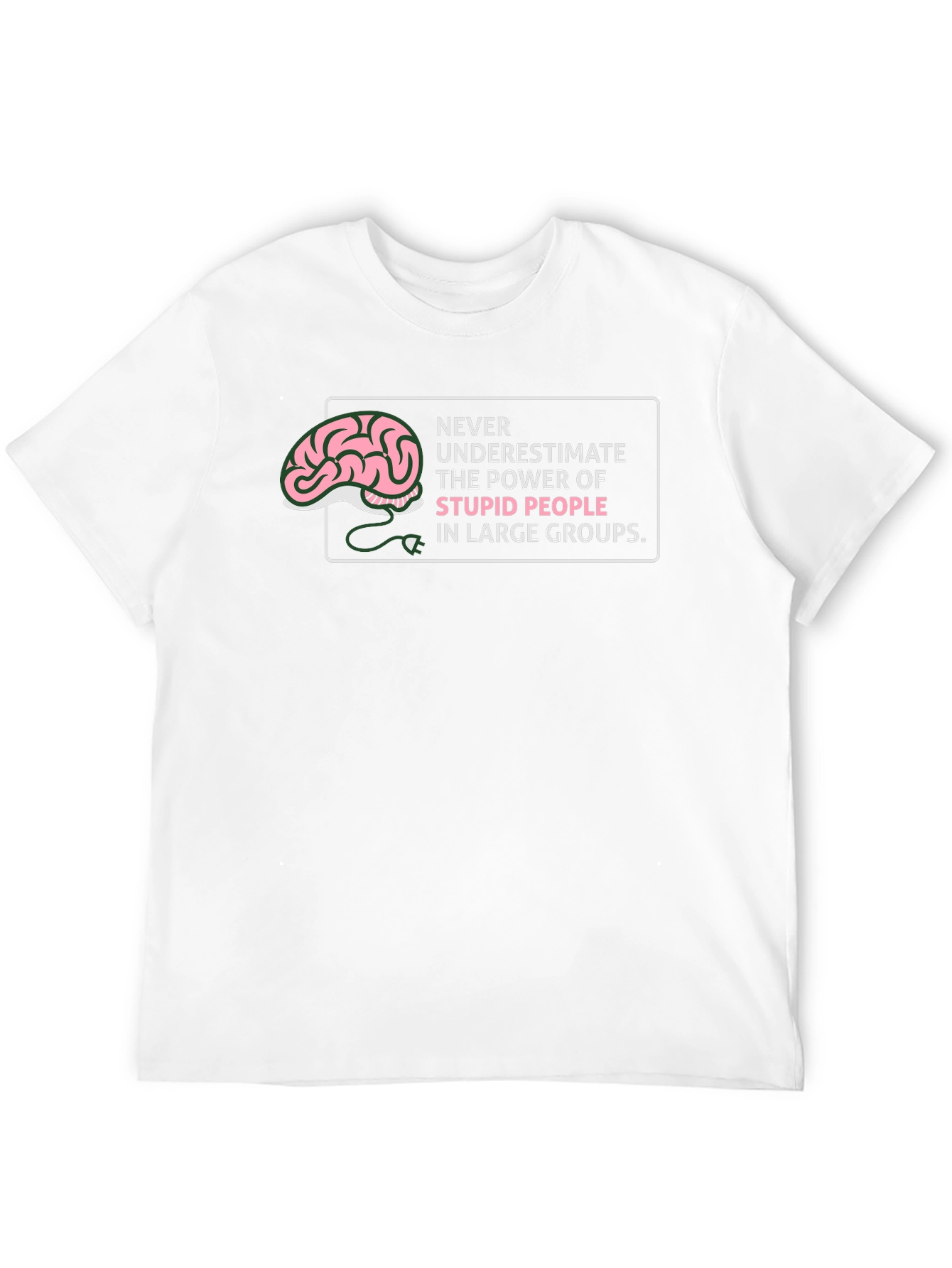 Black Stupid People Power Graphic Tee - Black Cotton view 12