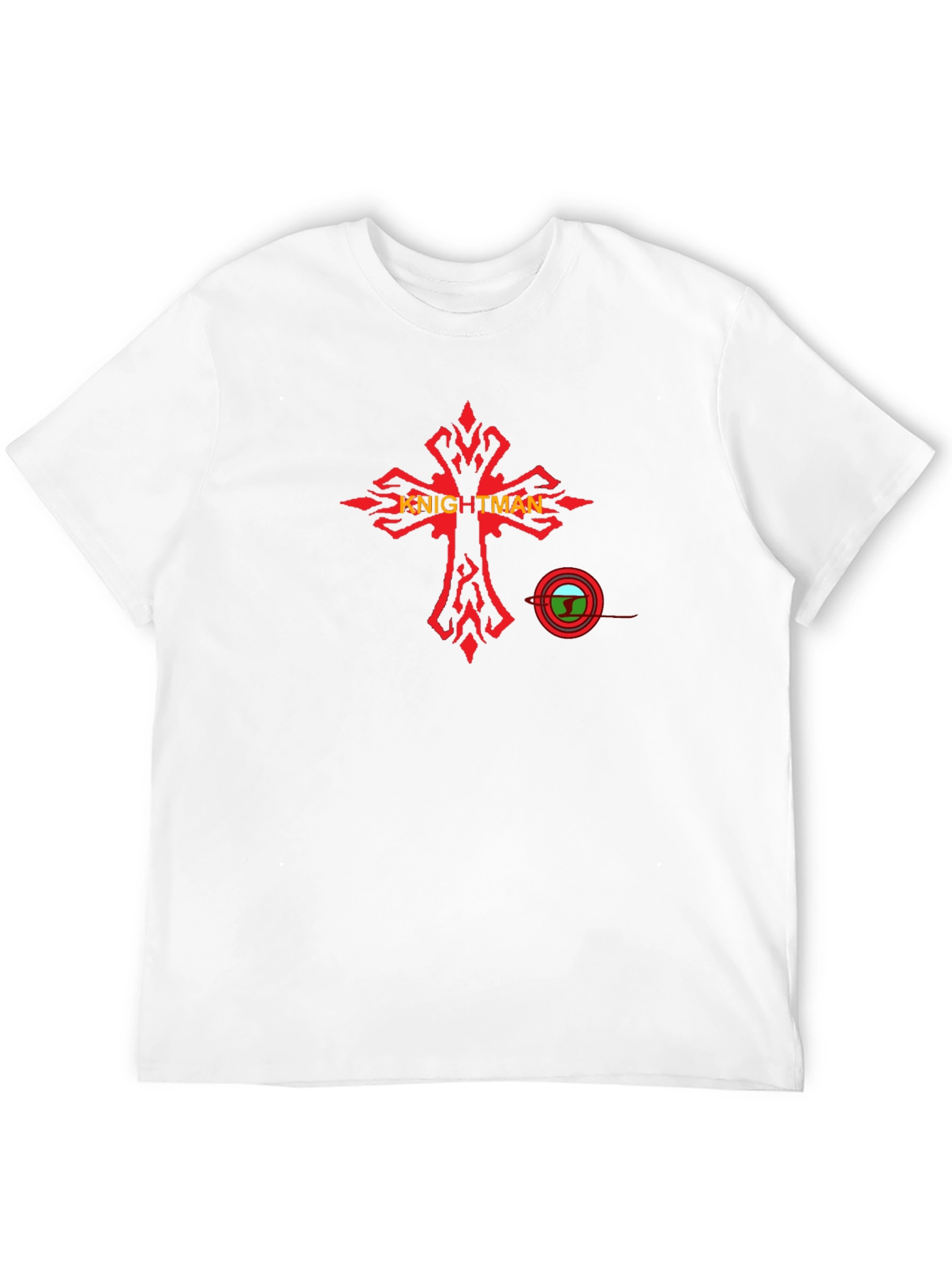 Black Knightman Graphic Tee - Black Cotton T-Shirt view 12