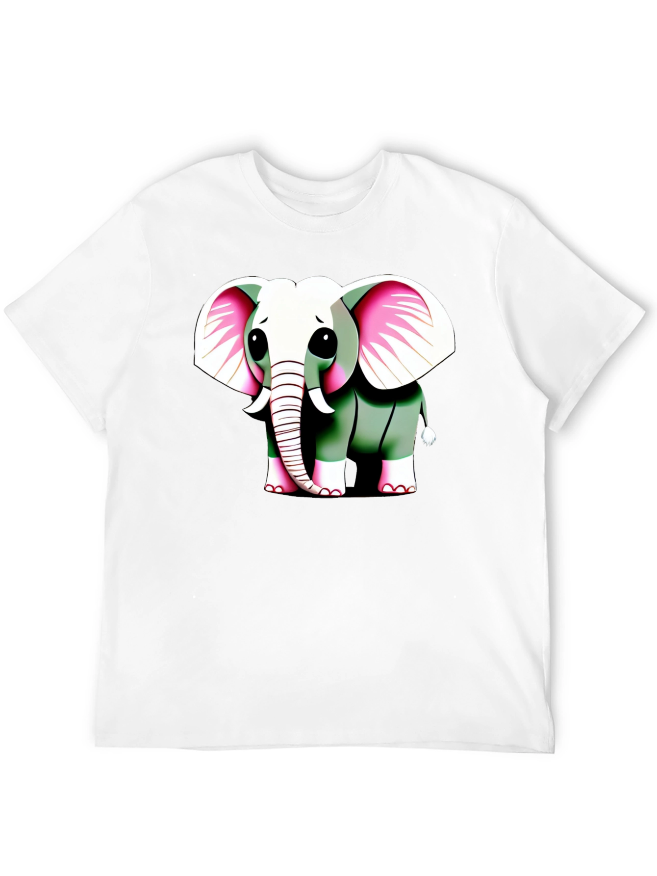 Black Cute Elephant Graphic Tee - Men's Black T-Shirt view 12