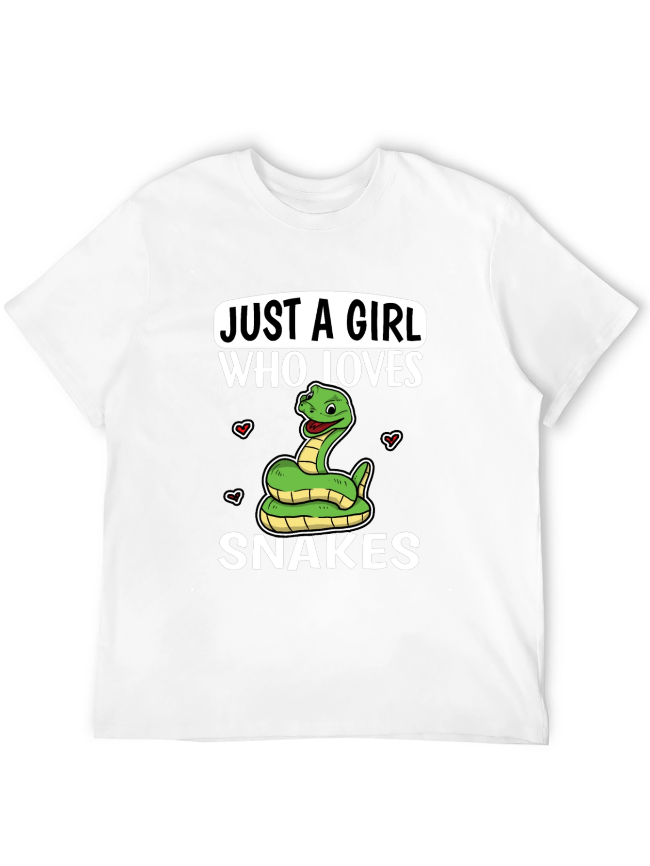 Black Just a Girl Who Loves Snakes T-Shirt view 12