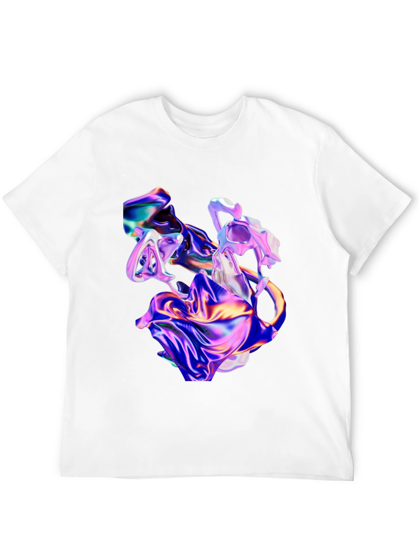 Black Iridescent Abstract Art Black T-Shirt view 12