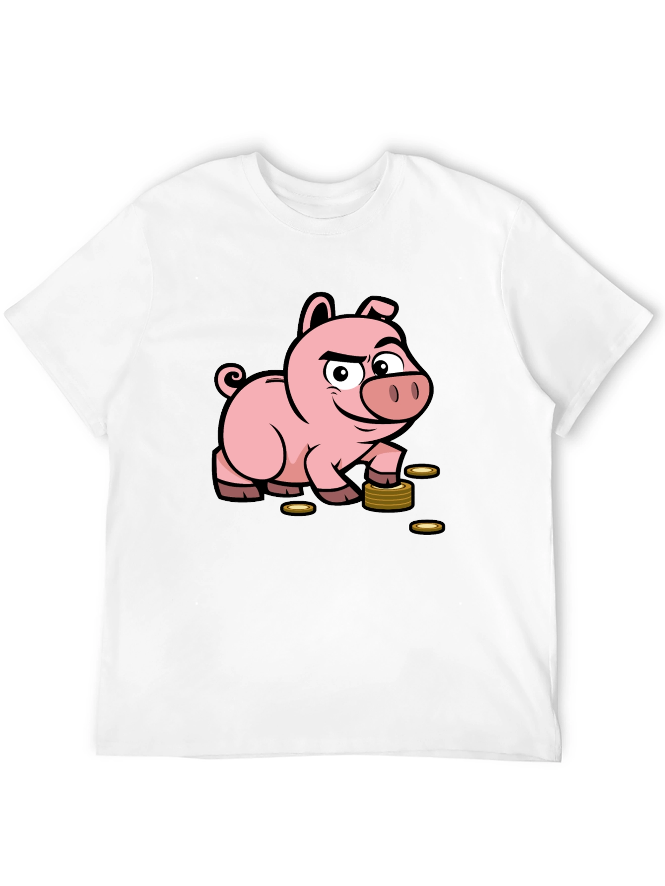 Black Piggy Bank Funny T-Shirt view 12