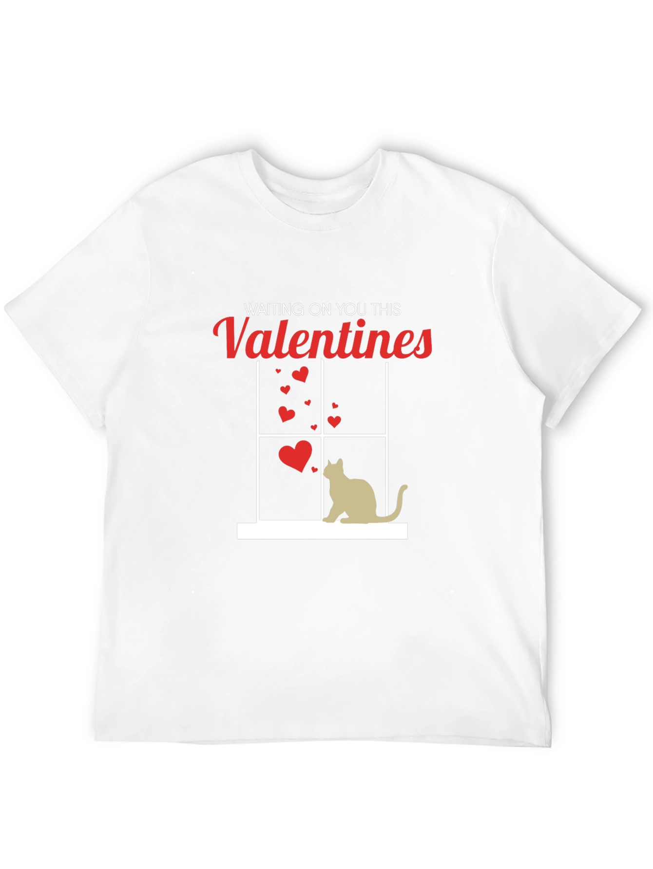 Black Waiting on You This Valentines T-Shirt - Cat Lover Tee view 12