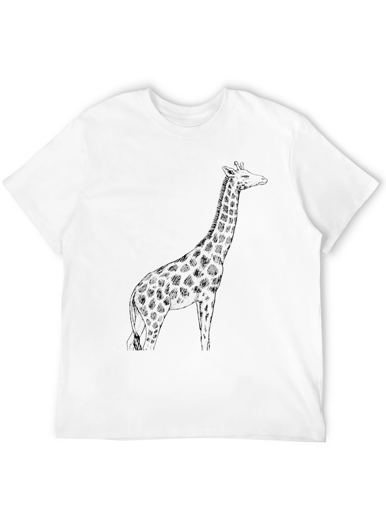 Black Giraffe Graphic Tee - Unisex Black T-Shirt view 12