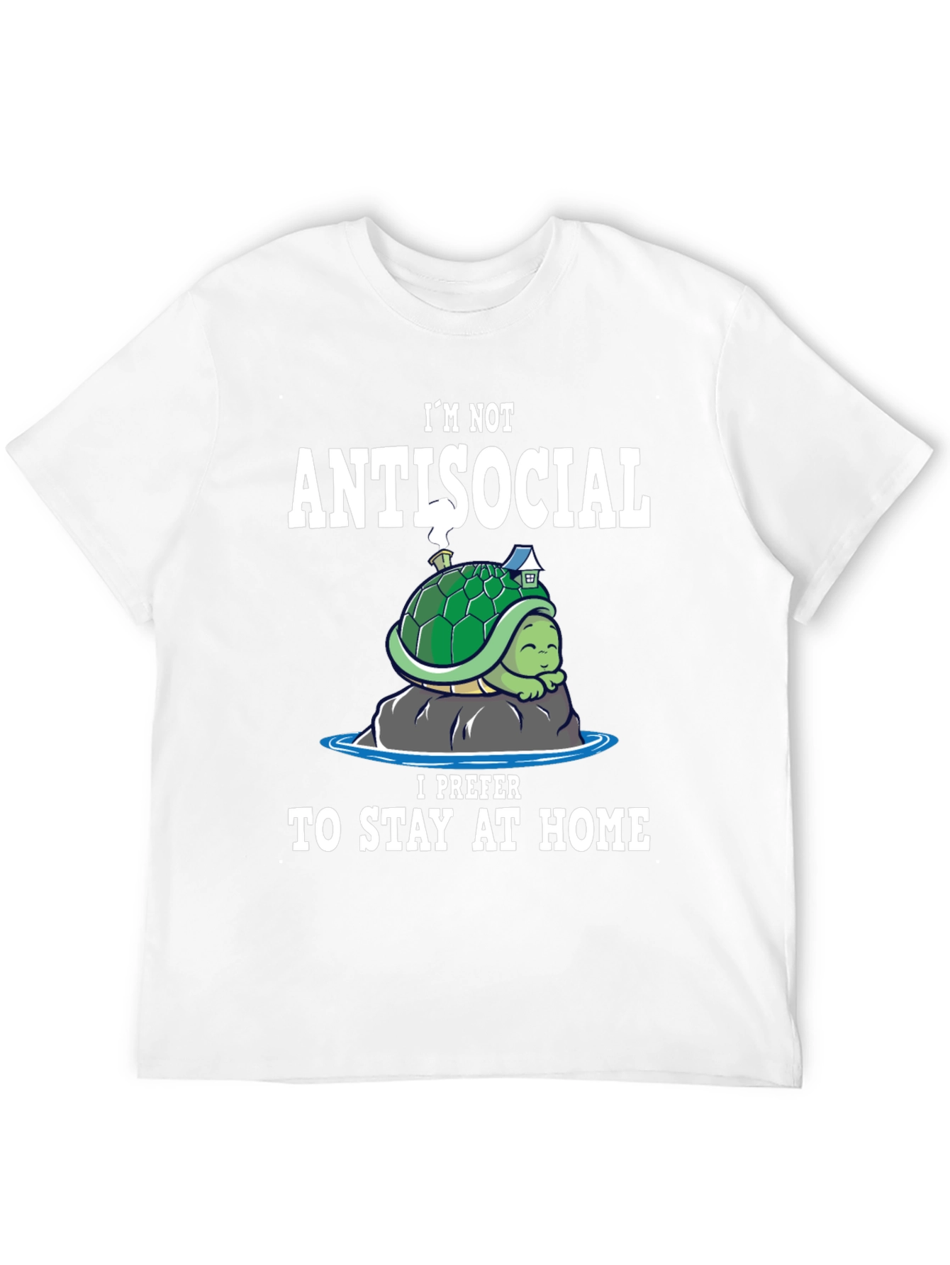 Black Antisocial Turtle Homebody T-Shirt view 12