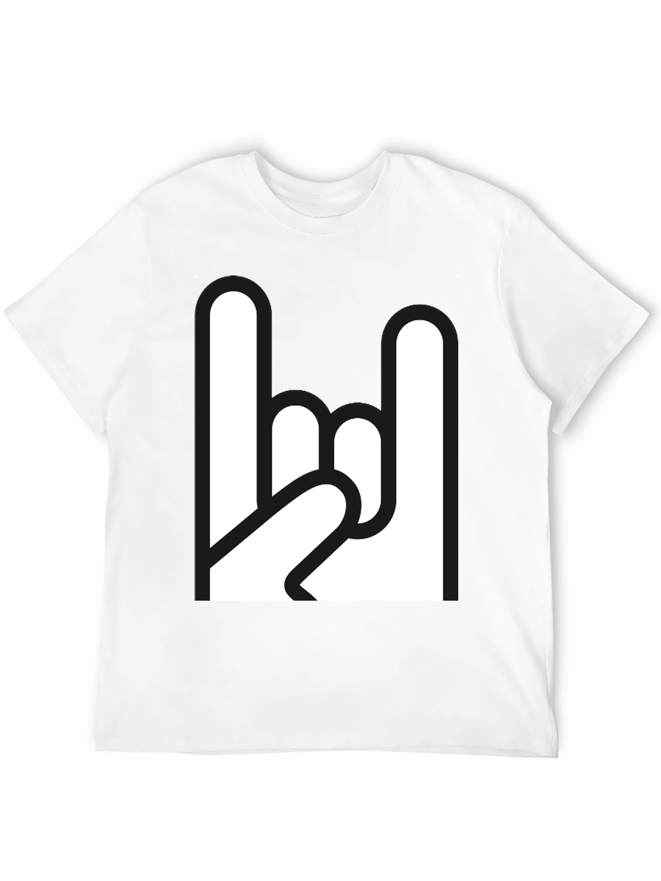 Black Rock On Graphic Tee - Classic Black T-Shirt view 12